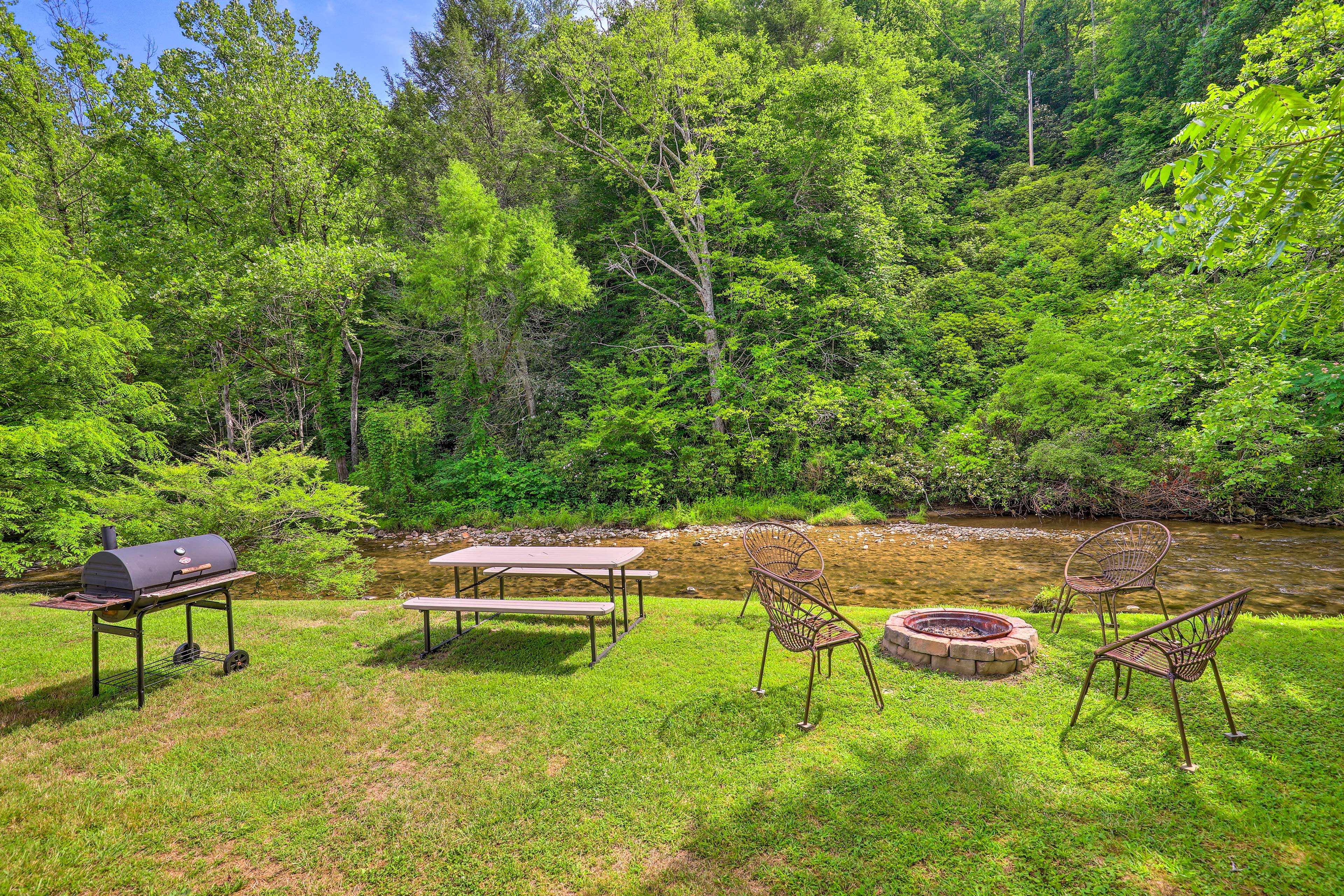 Property Image 2 - Charming Cabin Retreat: Creek Access On-Site!