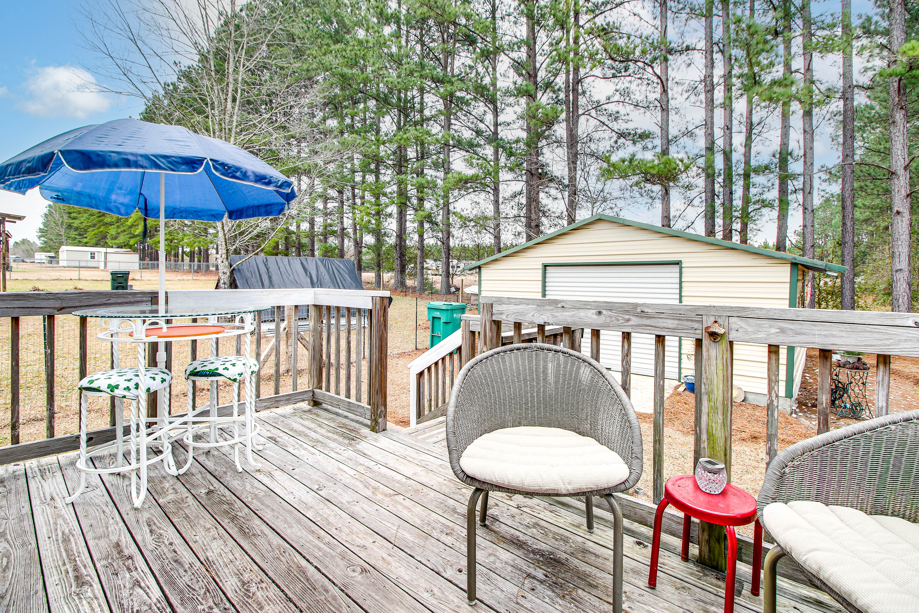 Property Image 2 - Charming Claxton Home: Private Deck & Fire Pit!
