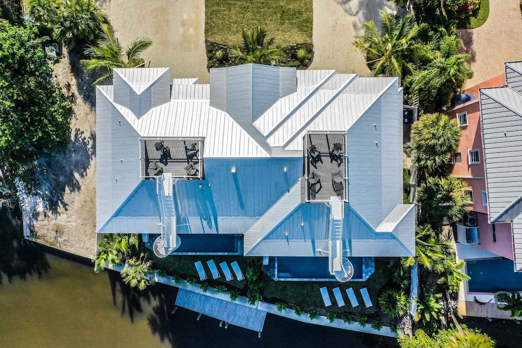 Above view of the roof top deck