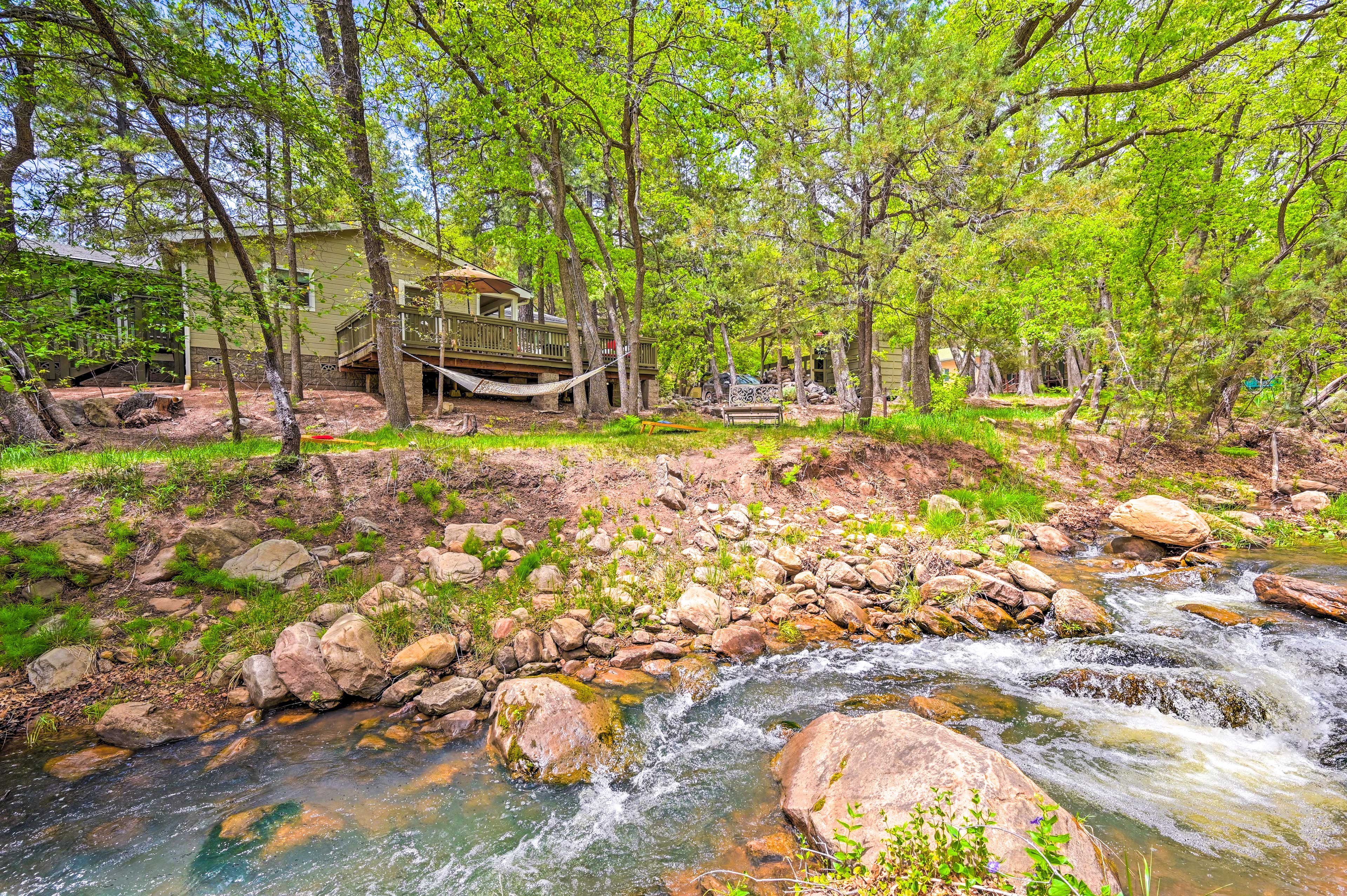 Property Image 2 - Creekside Cabin in Payson w/ Furnished Deck + BBQ!
