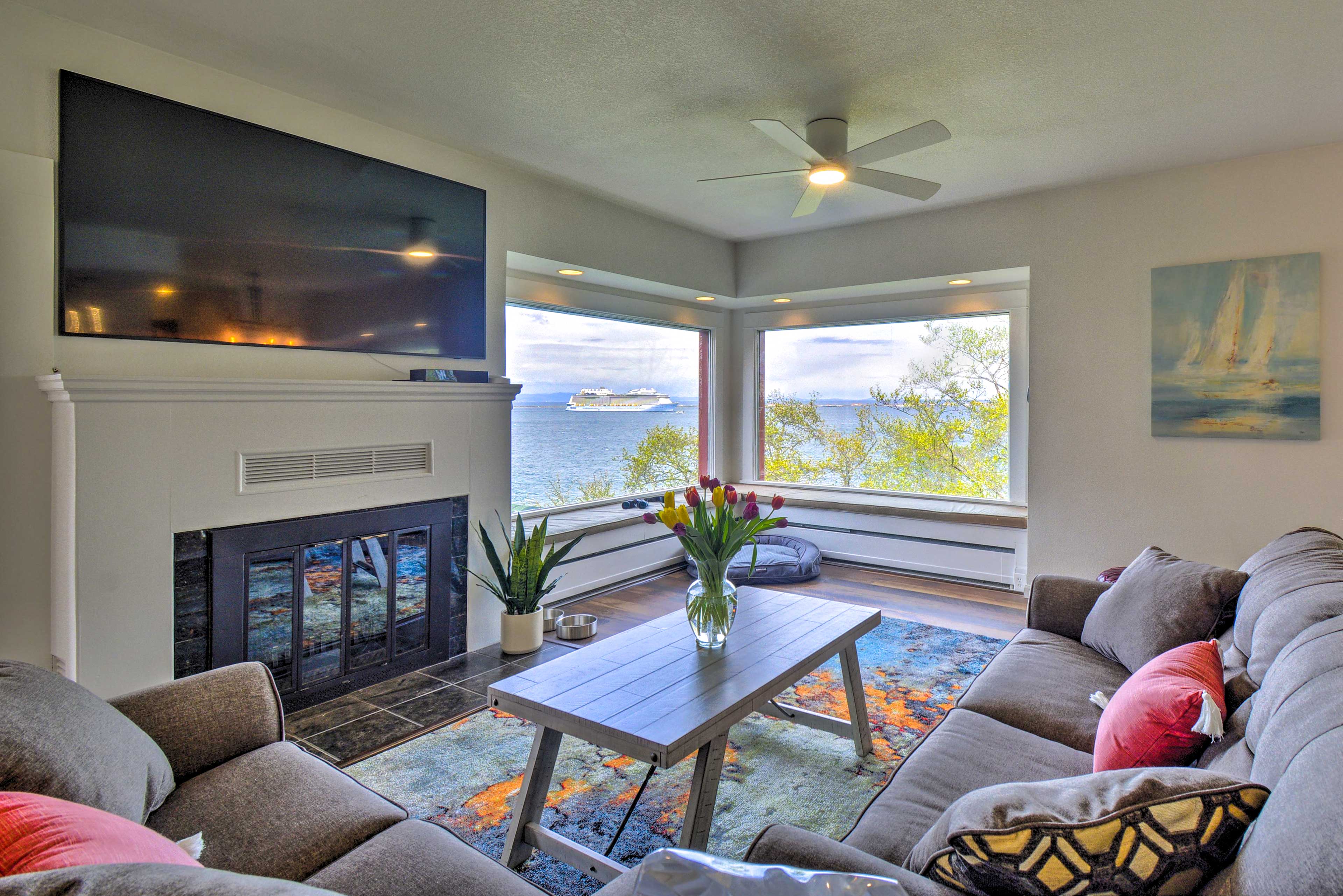 Property Image 1 - Chic Port Angeles Home w/ Oceanfront Balcony!