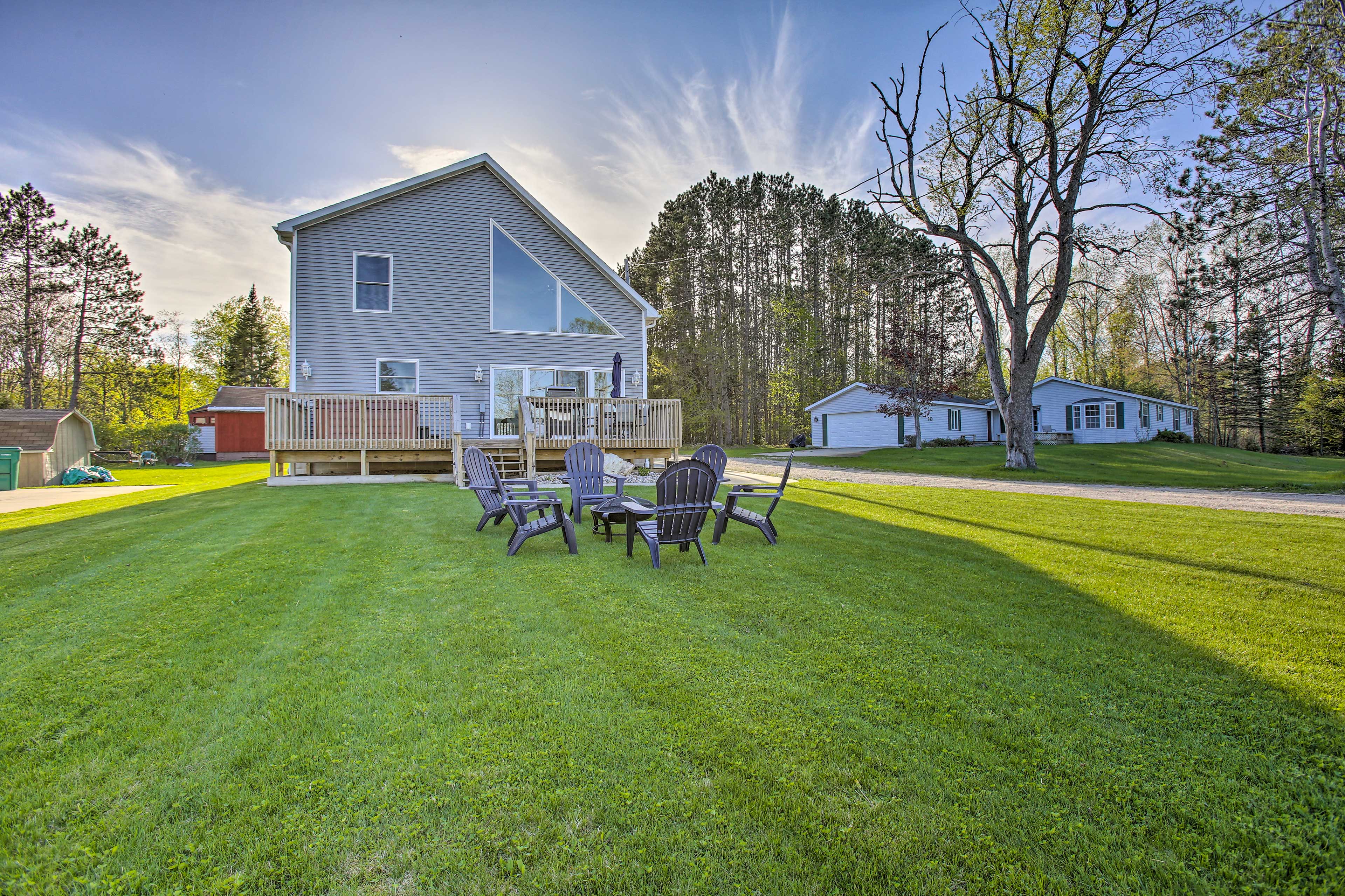 Property Image 1 - Cadillac Home w/ Hot Tub & Lake Mitchell Views!