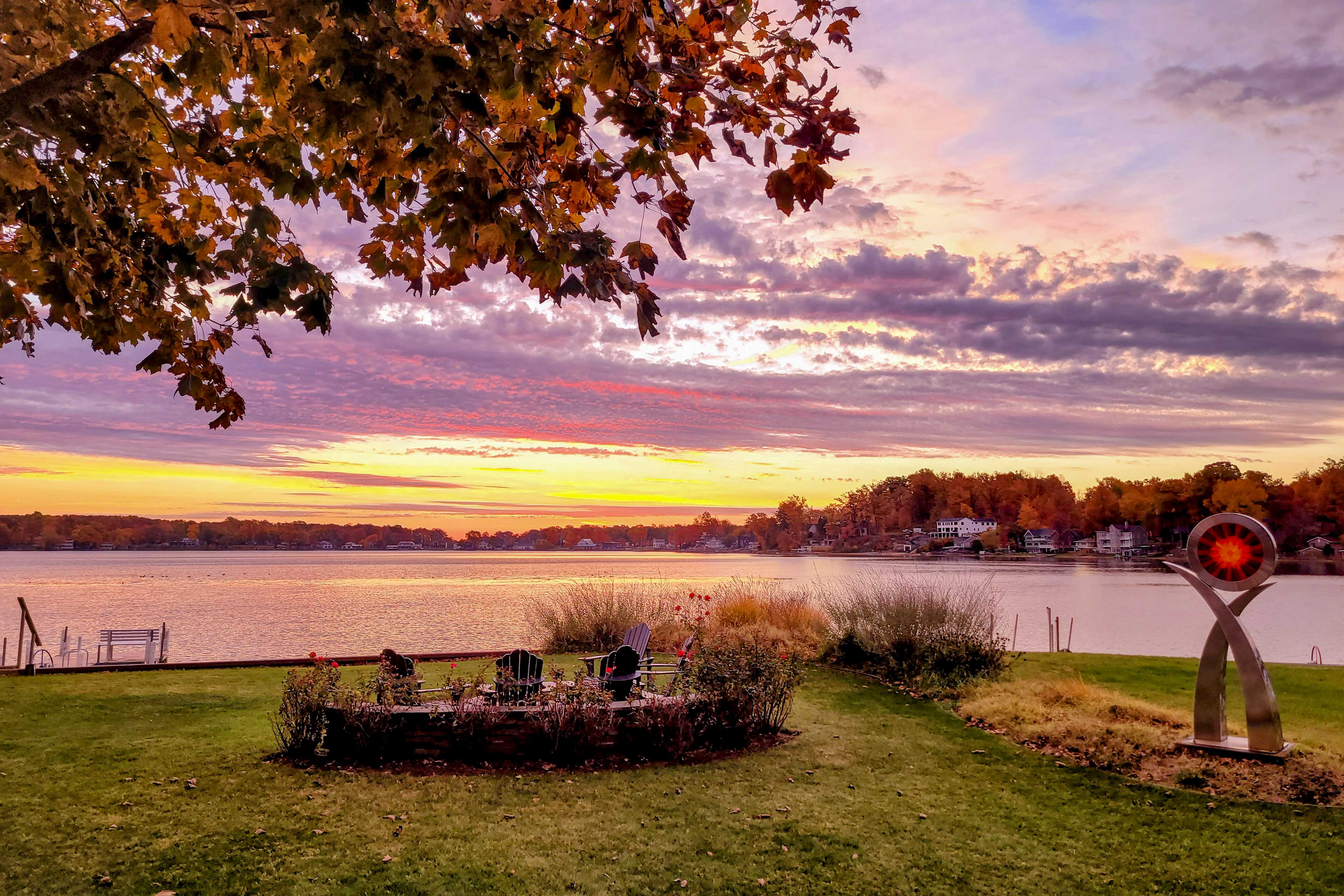 Benton Harbor Lake House w/ Dock & Fire Pit!