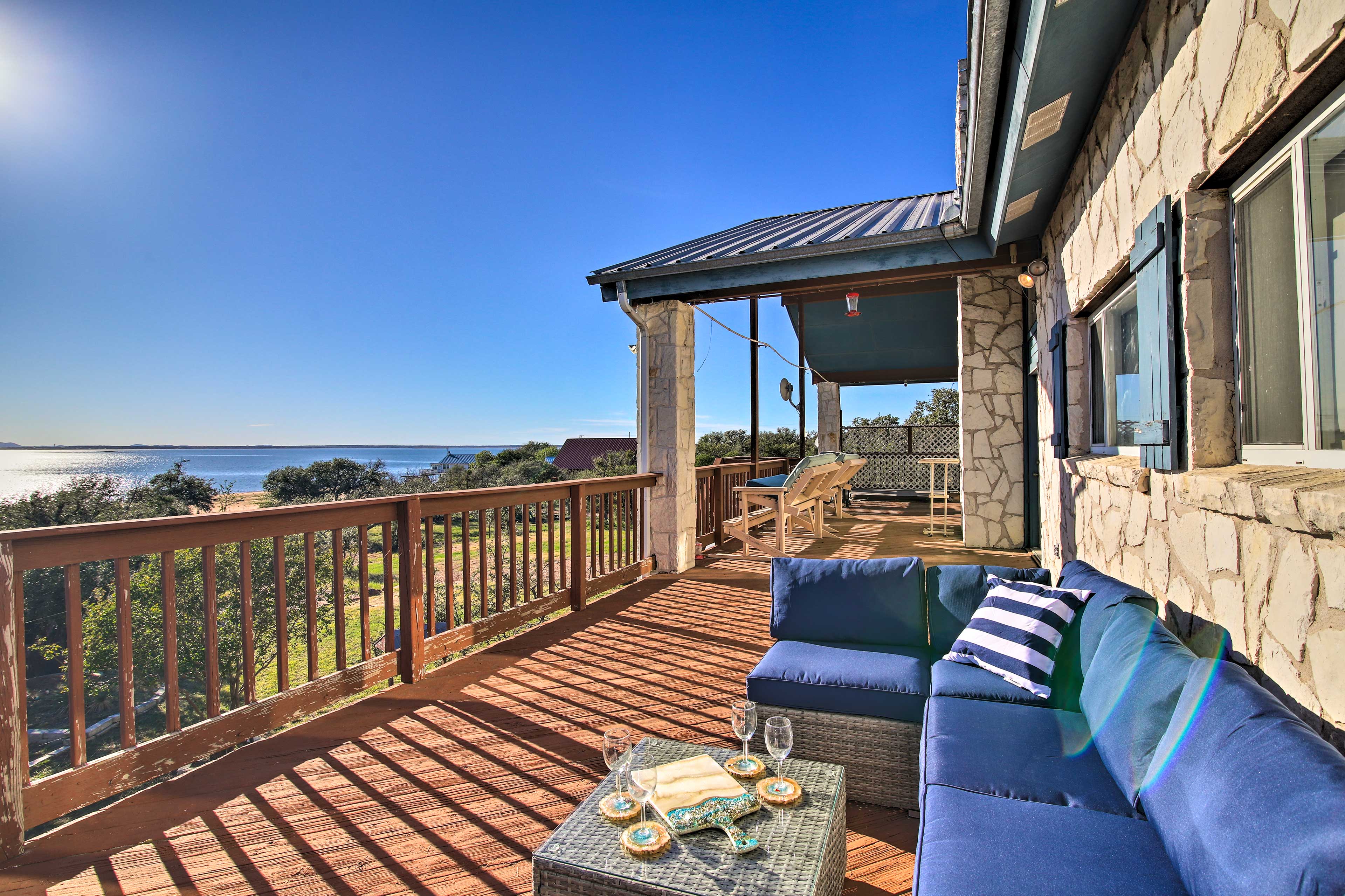 Property Image 1 - Sunny Lakefront Escape w/ Private Beach & Deck