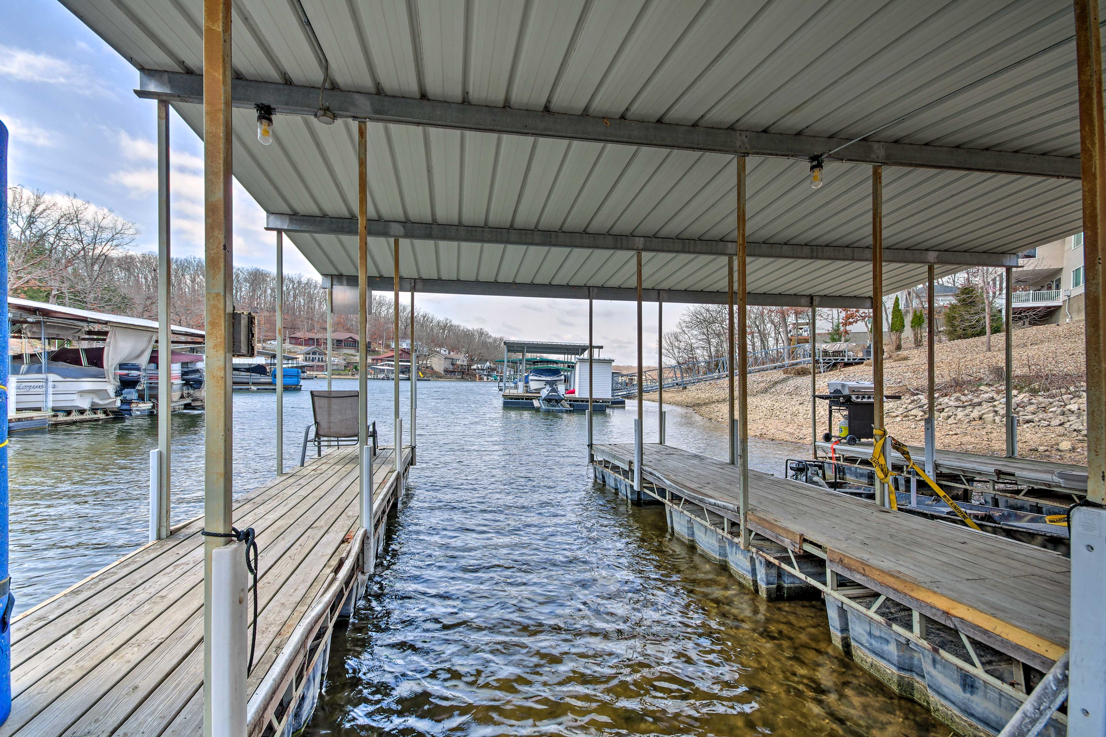 Lakefront Rocky Mount Home w/ Dock & Fire Pit