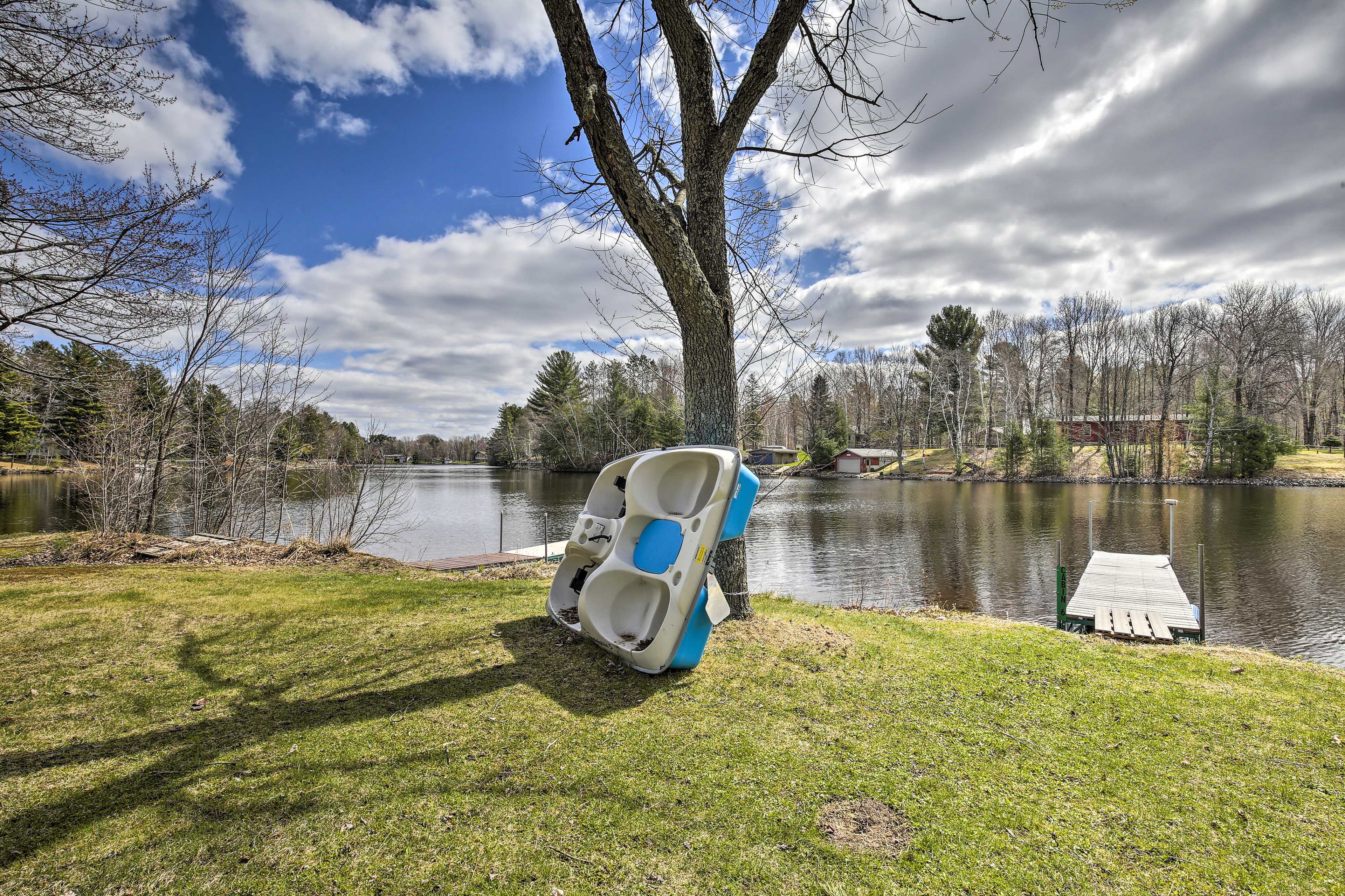 Property Image 1 - Lakeside Cabin w/ Fire Pit: Near Pine Point Park!