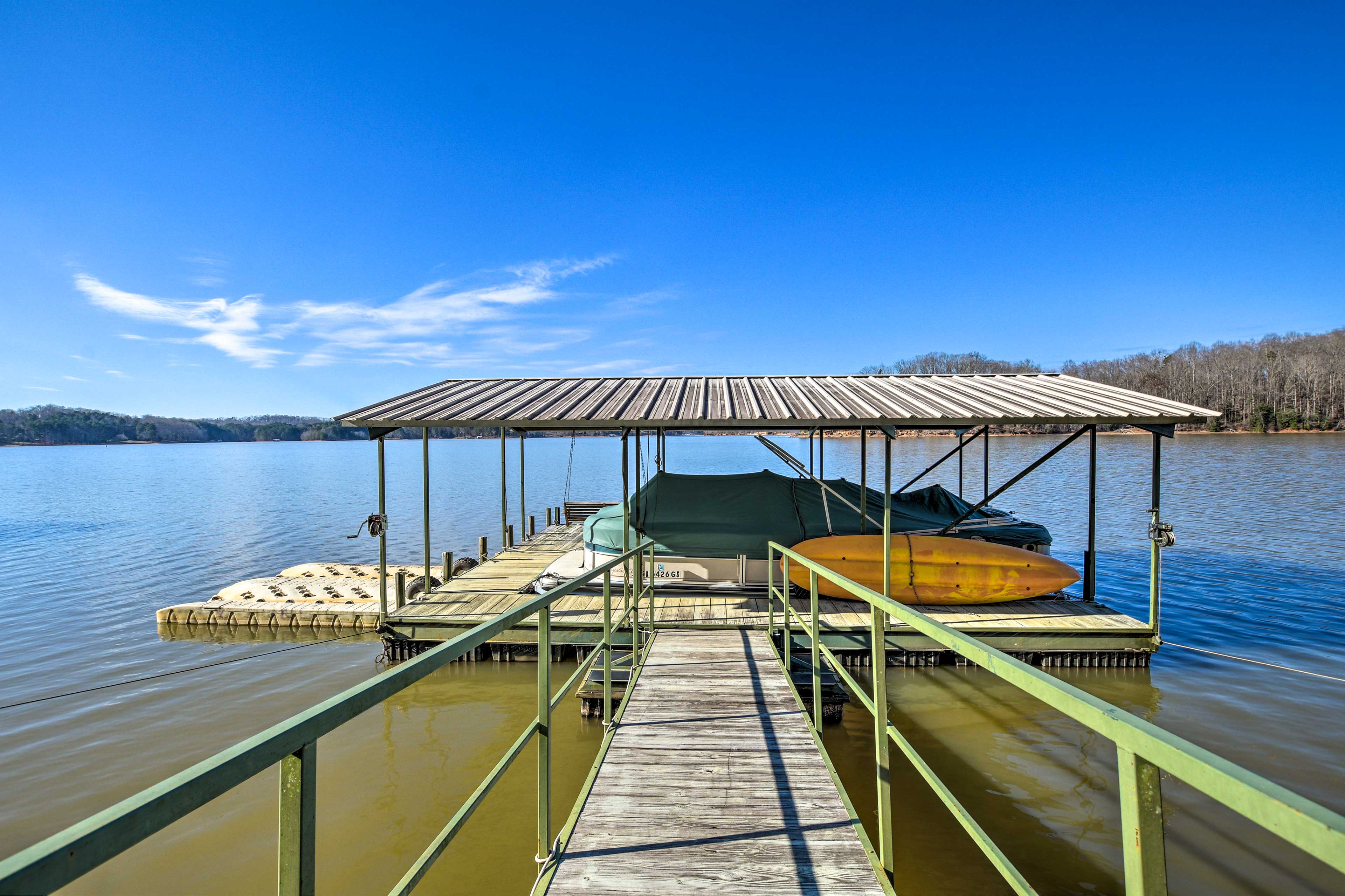 Property Image 2 - Lavonia Lake House w/ Private Dock & Bonfire!