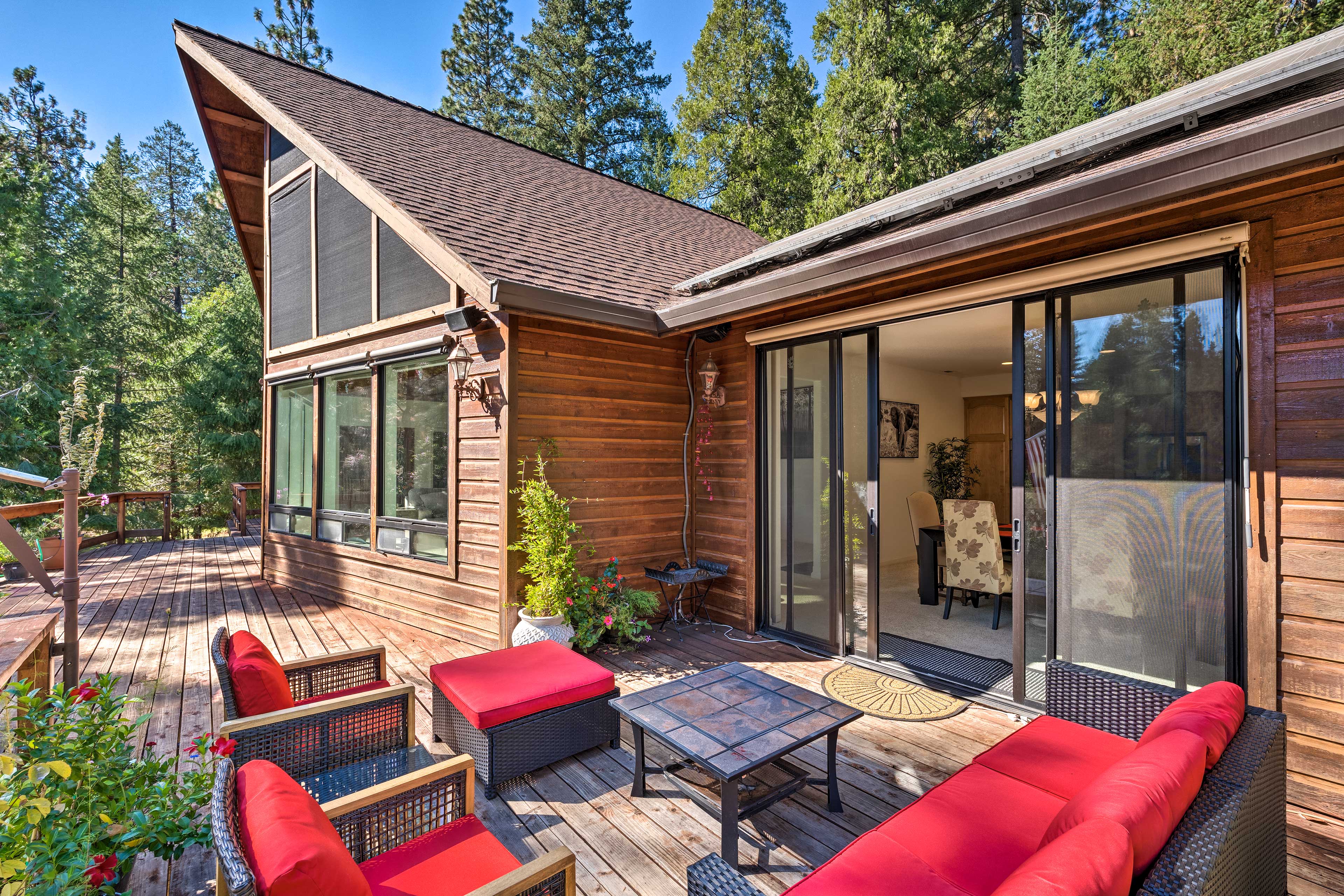 Property Image 1 - Lush A-Frame Cabin in Pioneer w/ Deck & Views!