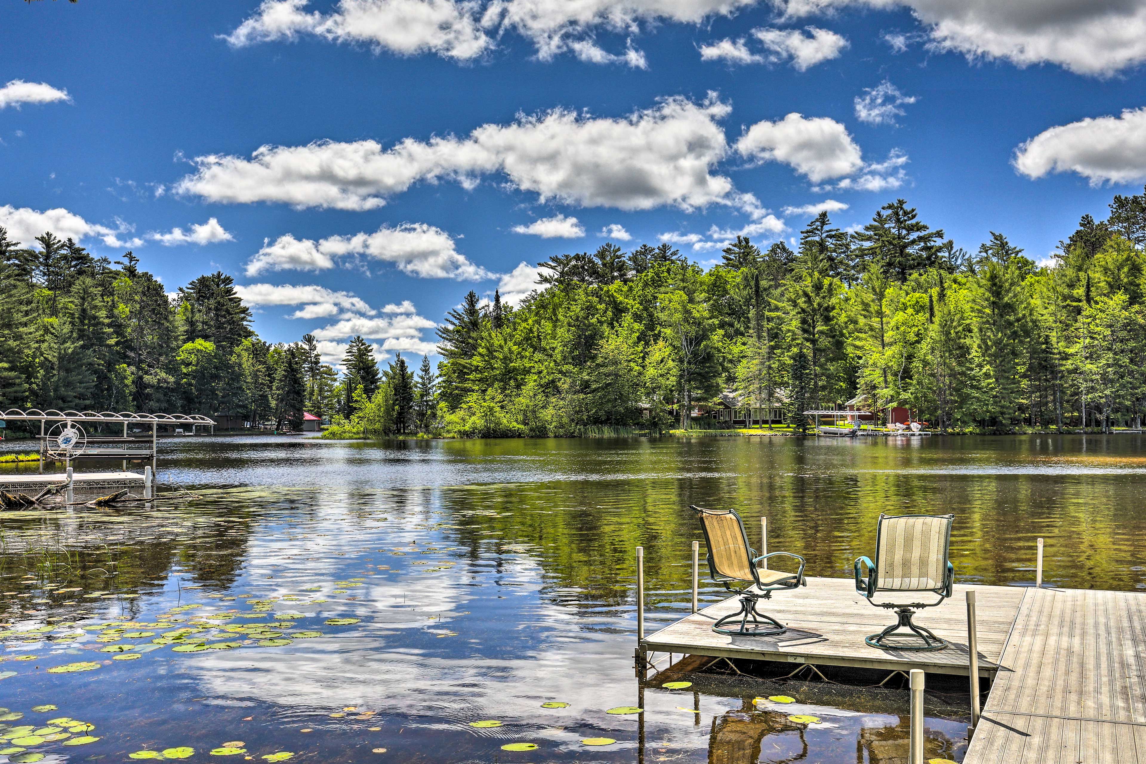 Property Image 1 - Northwoods Cabin w/ Lake Access & Boat Dock