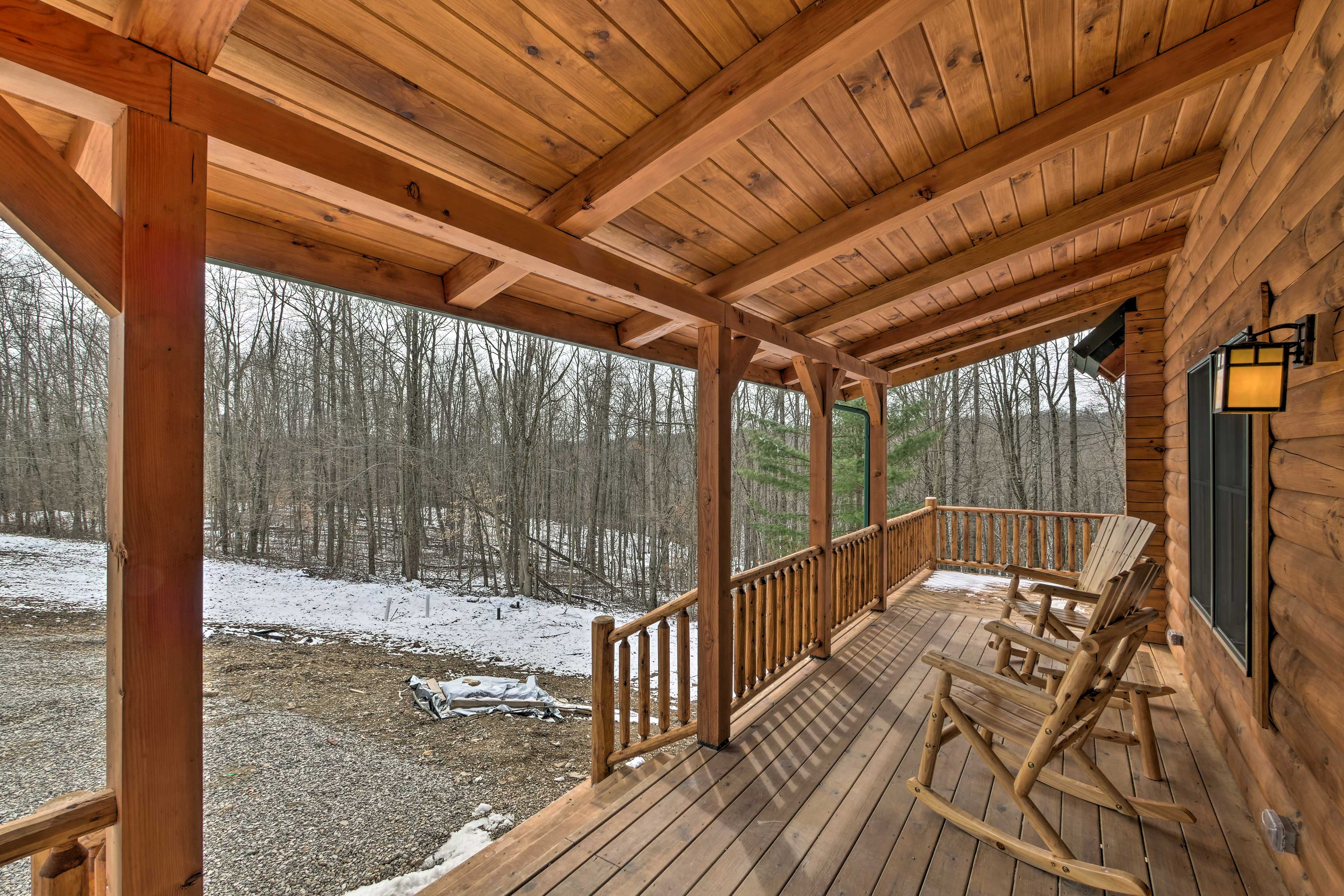 Property Image 2 - Family-Friendly Warsaw Cabin w/ Deck & Fireplace!