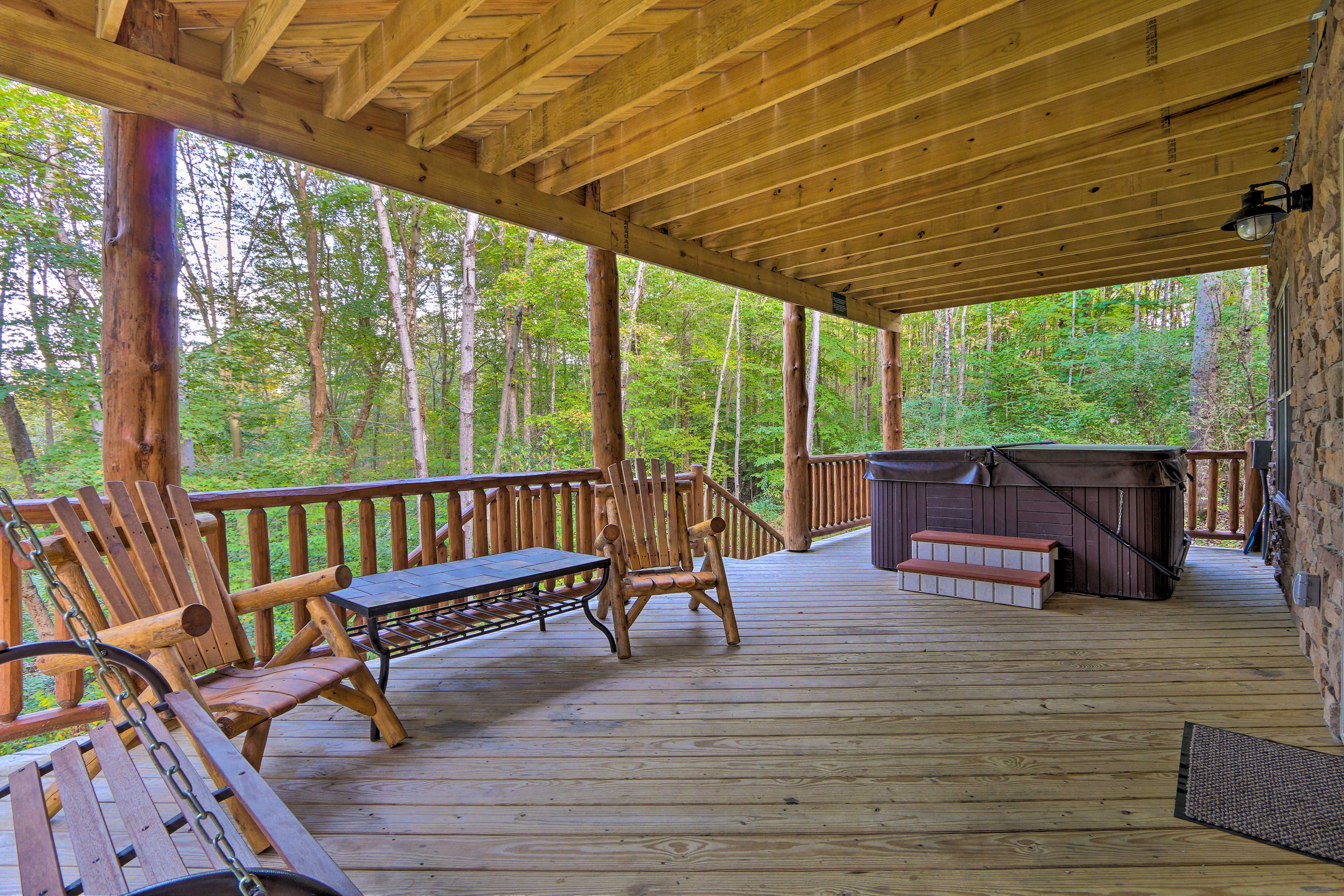 Property Image 2 - ’Serenity Now’ Cabin w/ Fire Pit + Game Room!