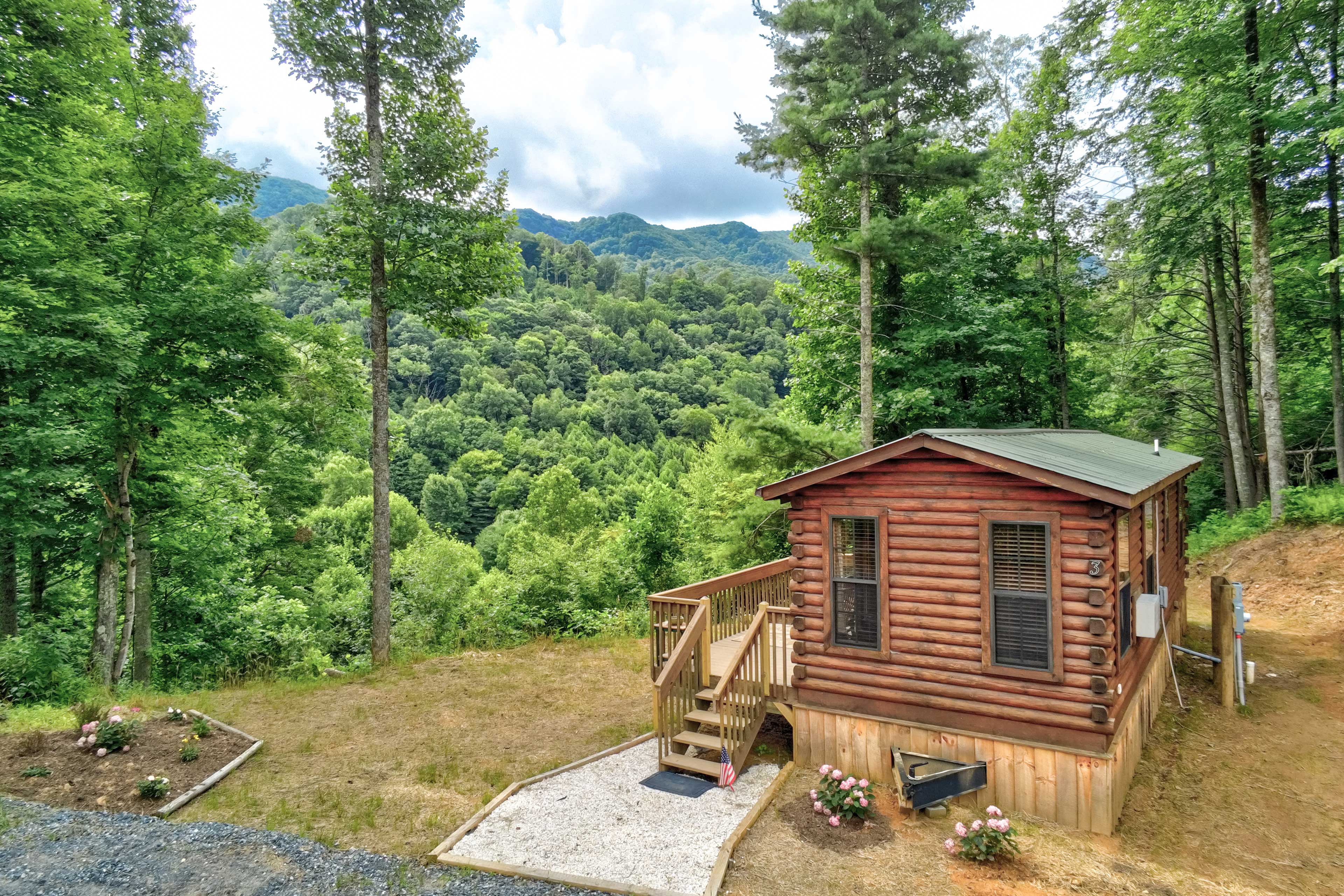 Property Image 2 - Quaint Log Cabin w/ Views Near West Jefferson