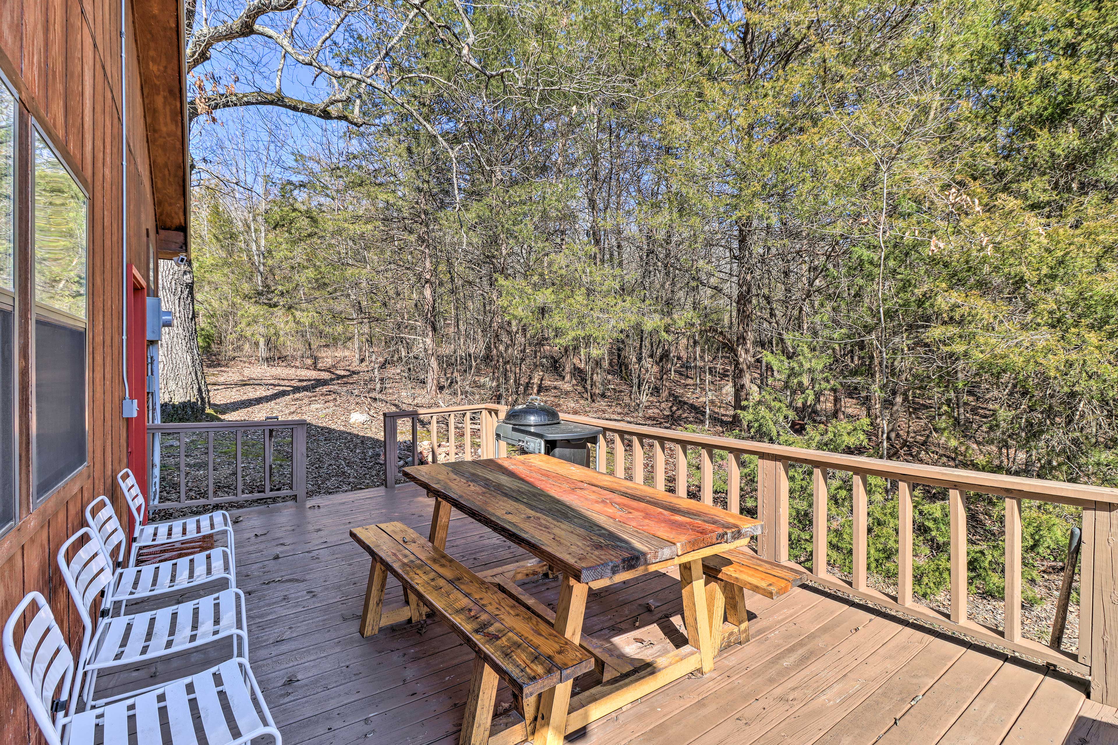 Property Image 2 - Walk to White River: Home w/ Deck in Flippin!