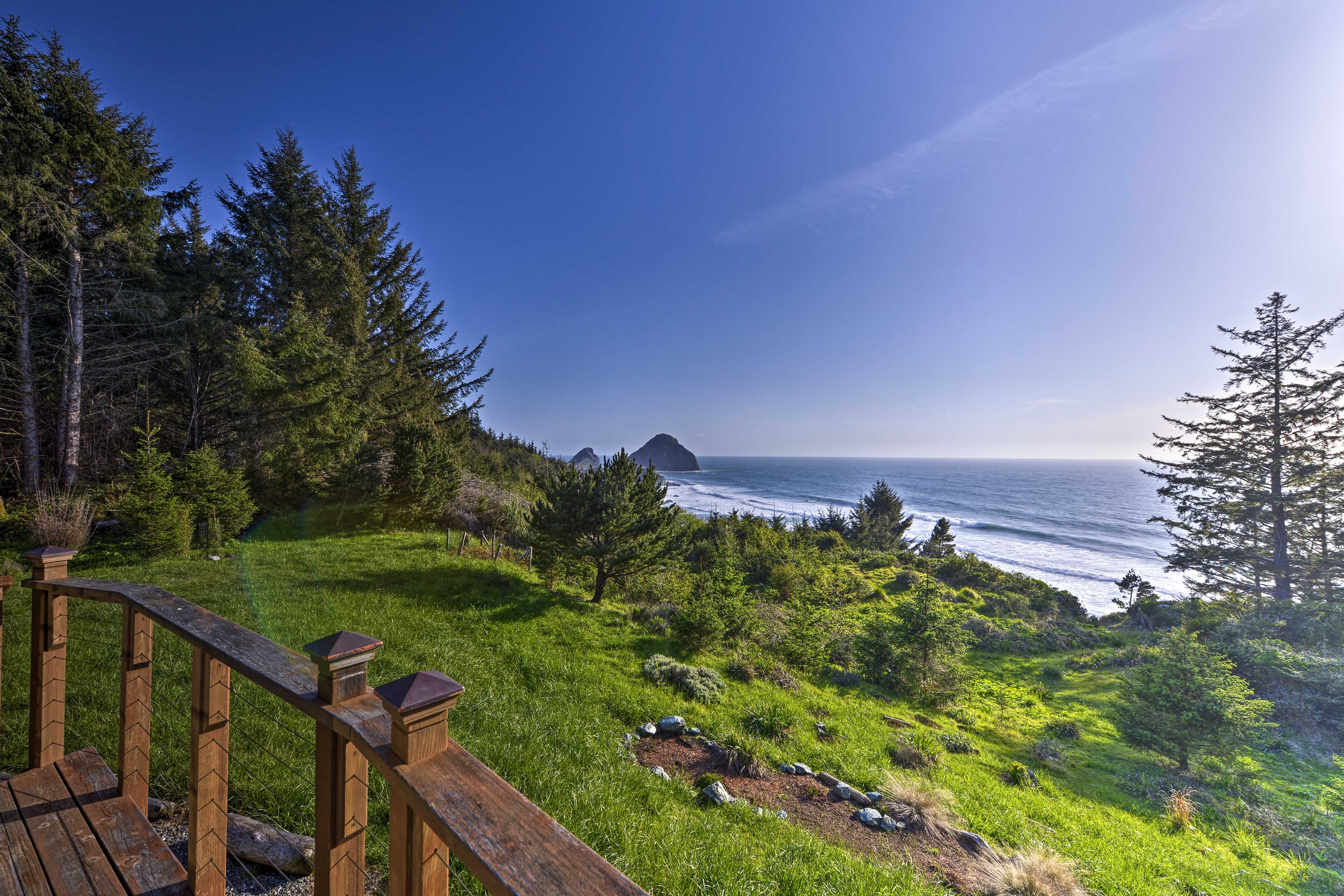 Property Image 2 - Forested Gold Beach House w/ Panoramic Ocean Views