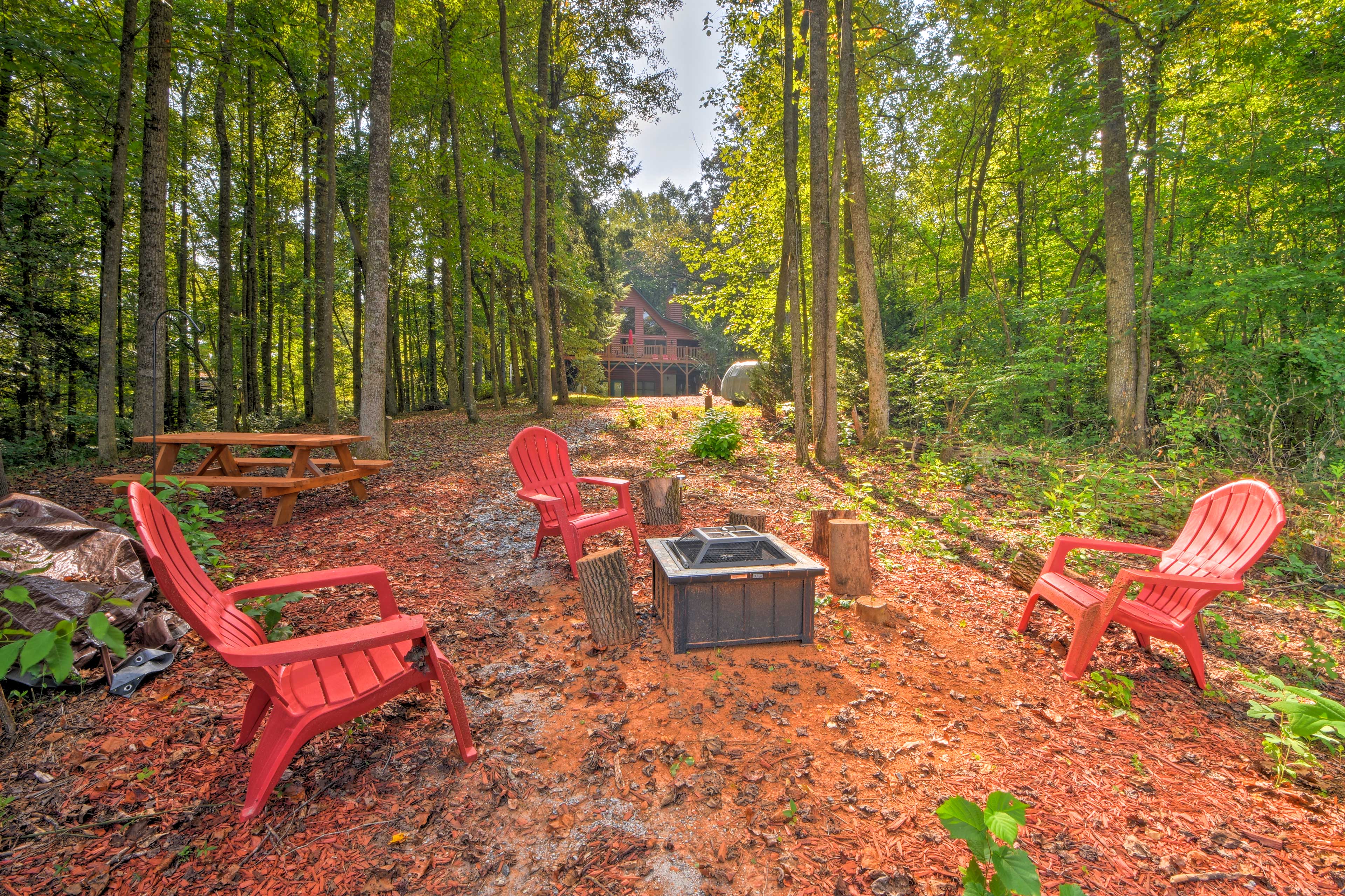 Property Image 1 - Andrews Cabin w/ Deck, Grill, Fire Pit & Game Room