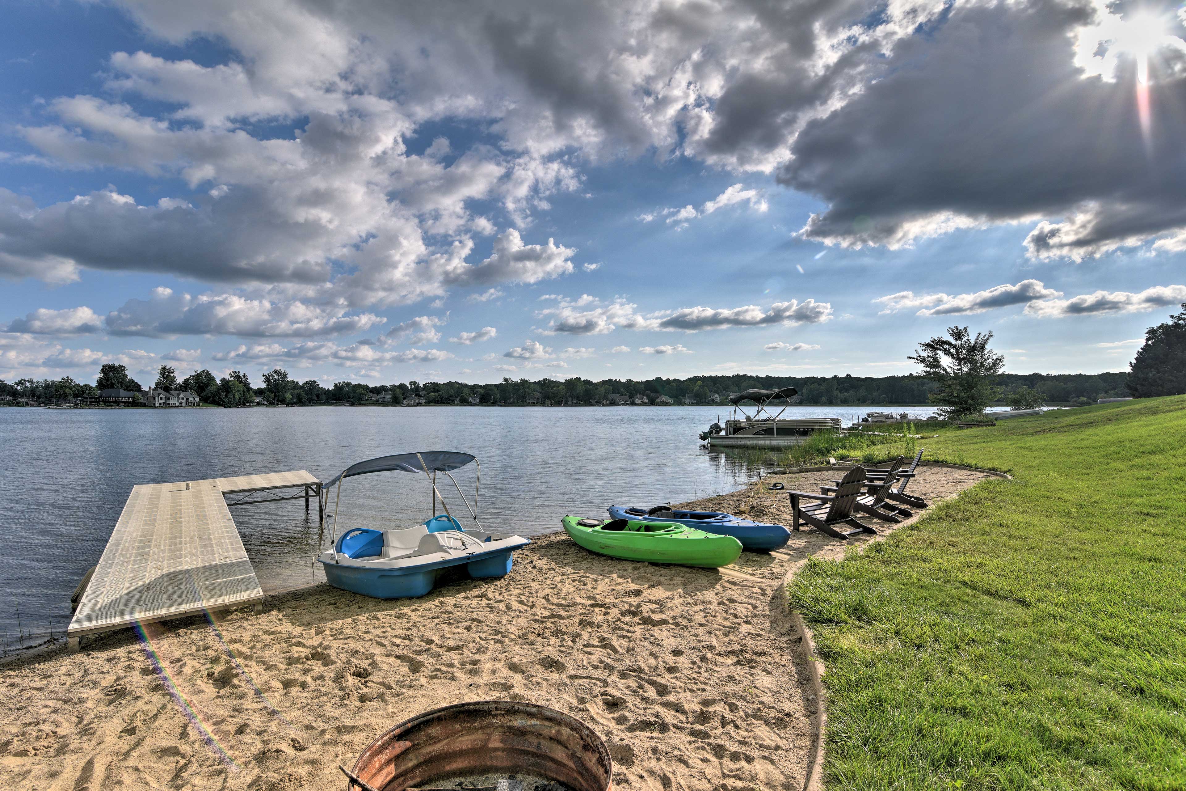 Property Image 1 - Linden Lakefront Hideaway: Dock & Private Beach!