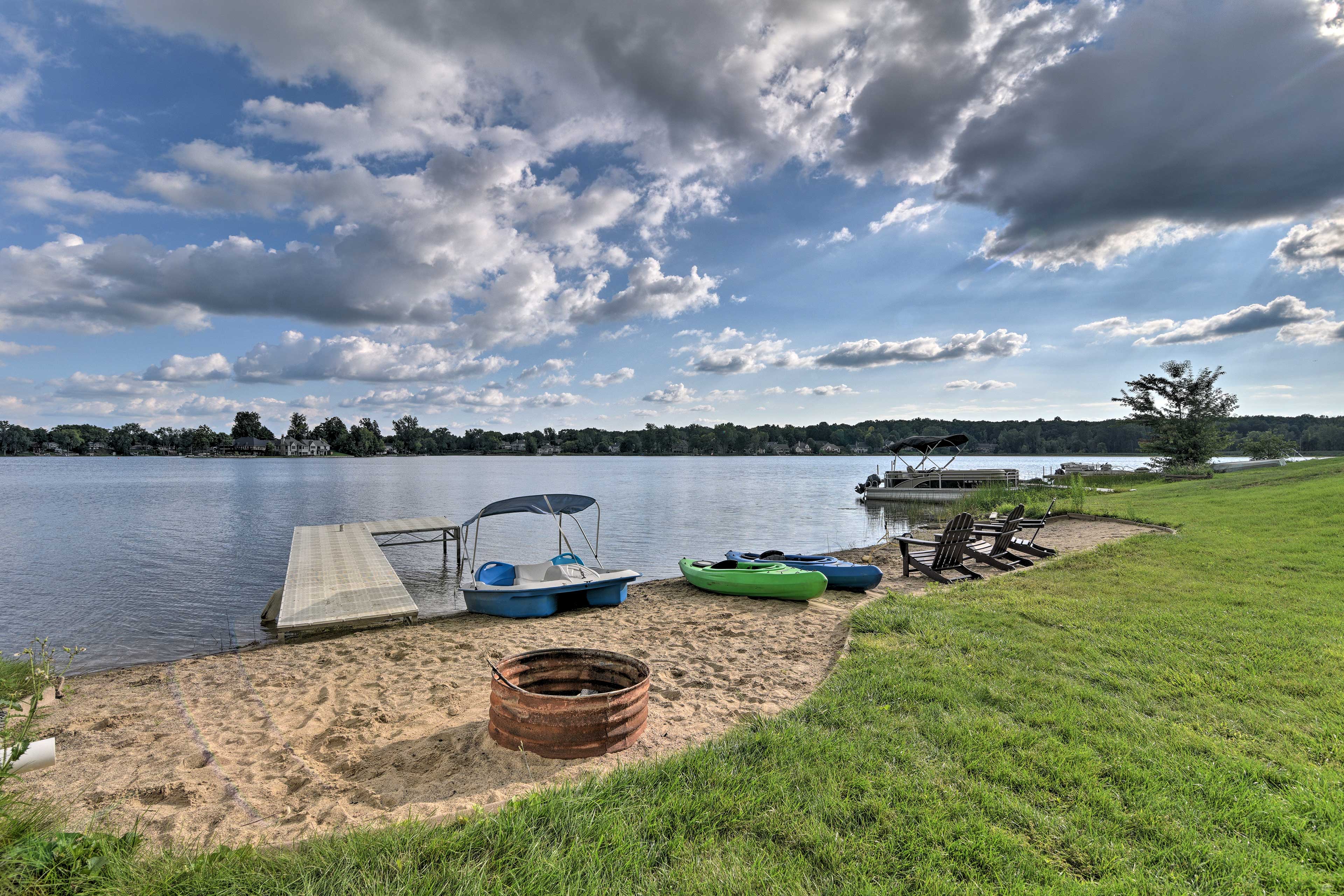 Property Image 1 - Linden Lakefront Hideaway: Dock & Private Beach!