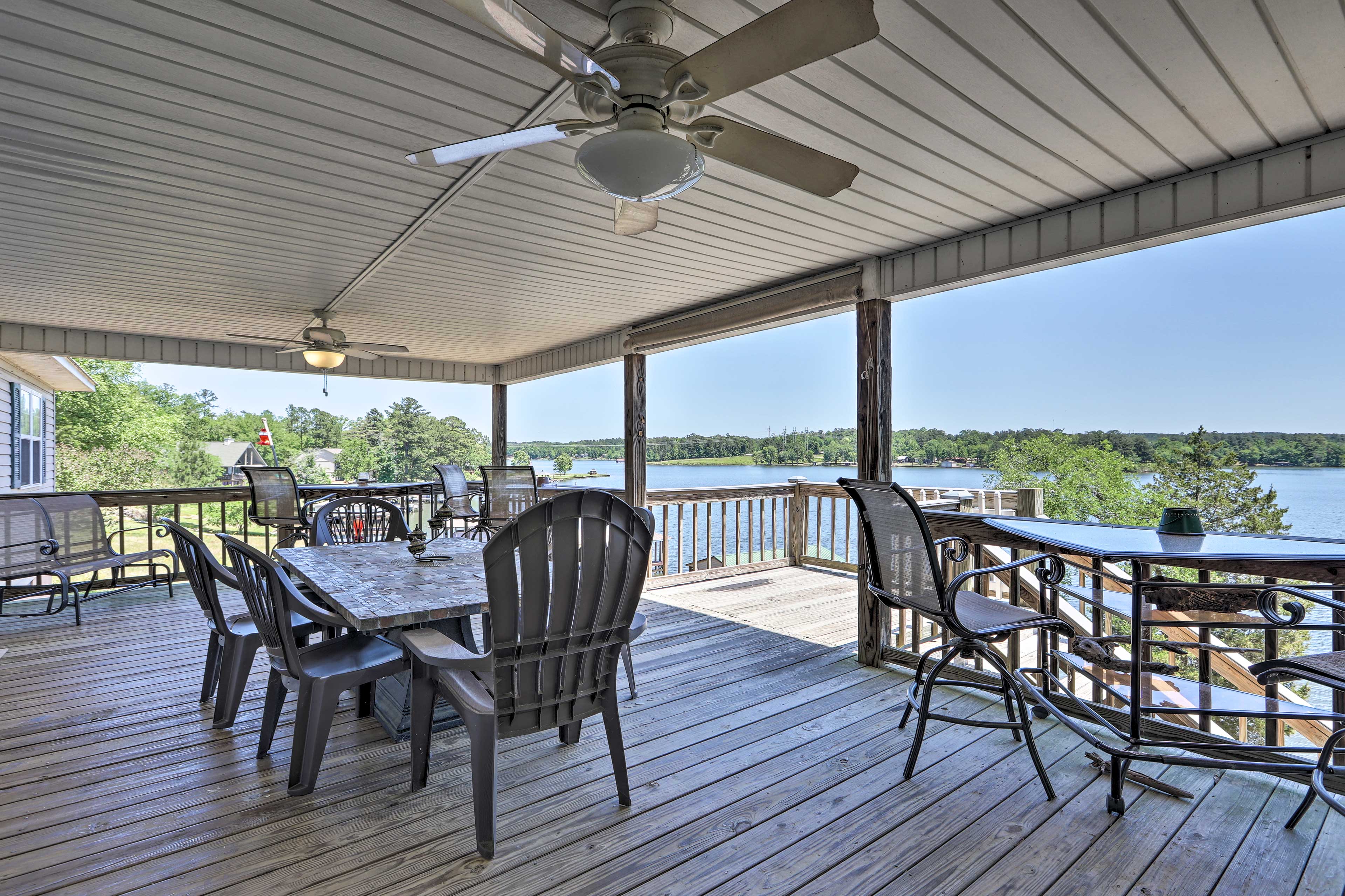 Property Image 2 - House w/ Dock + Slide Situated on Lake Sinclair!