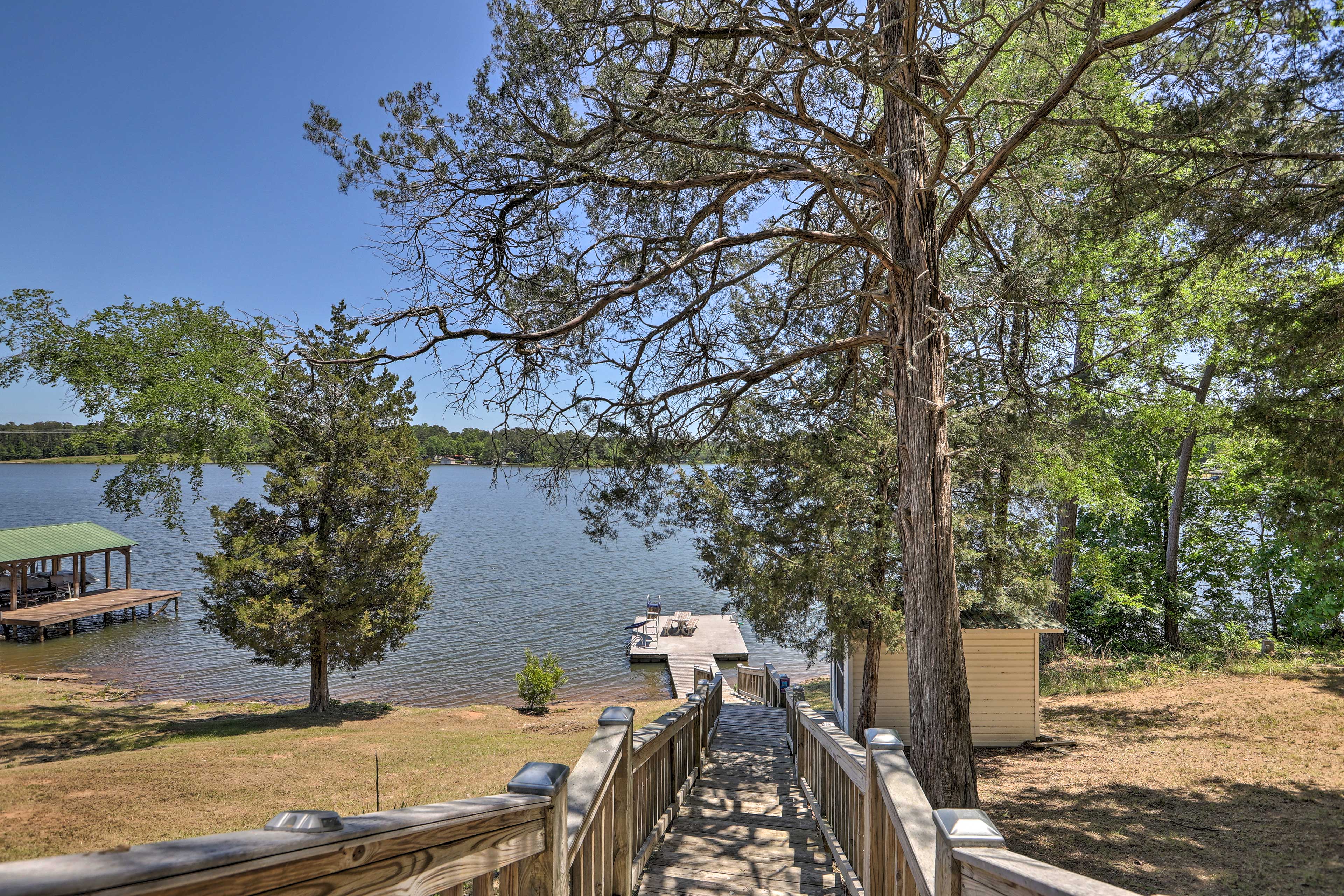 Property Image 1 - House w/ Dock + Slide Situated on Lake Sinclair!