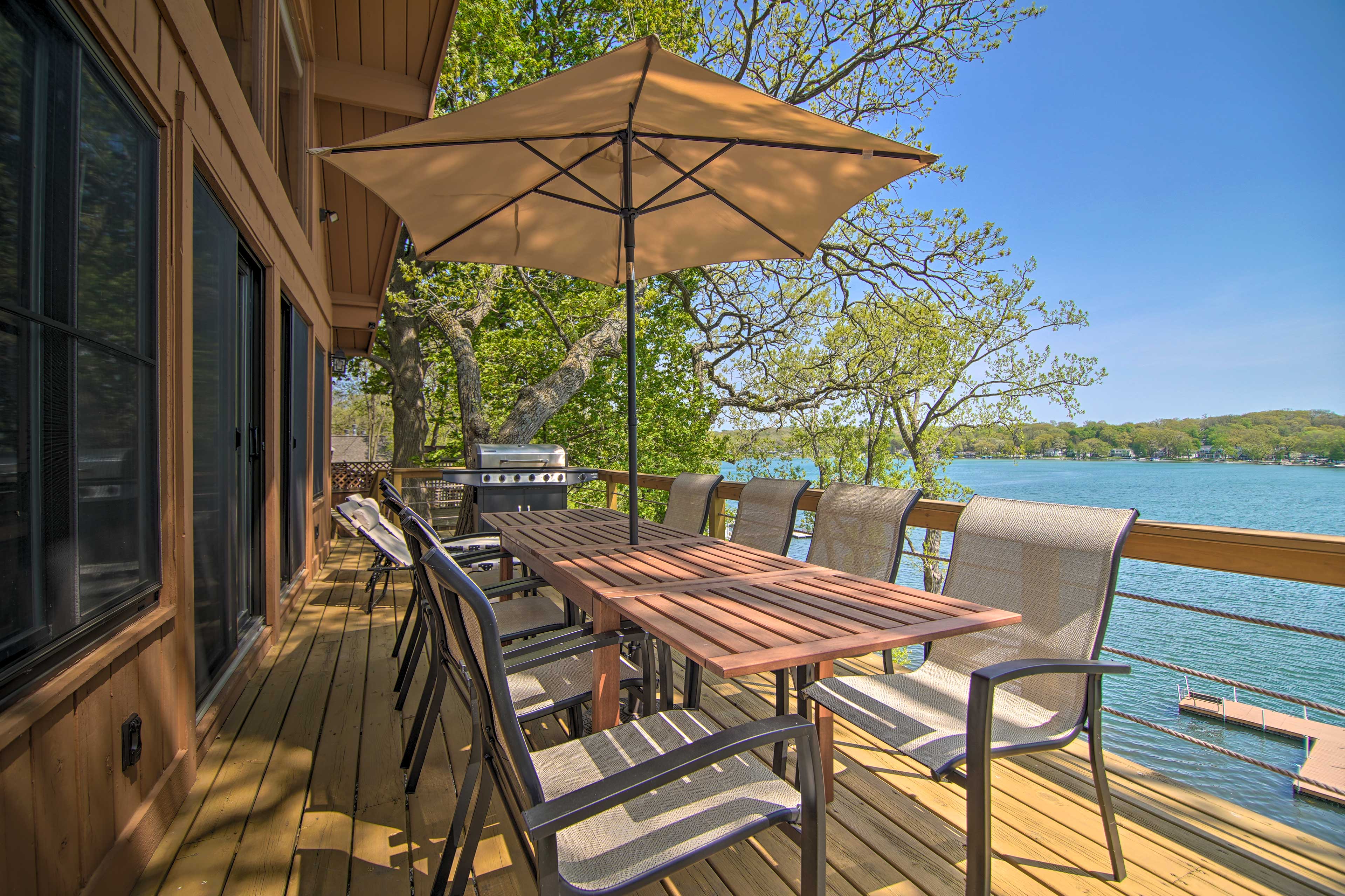 Property Image 2 - Serene Lakefront Escape: Boat Dock & Grill!