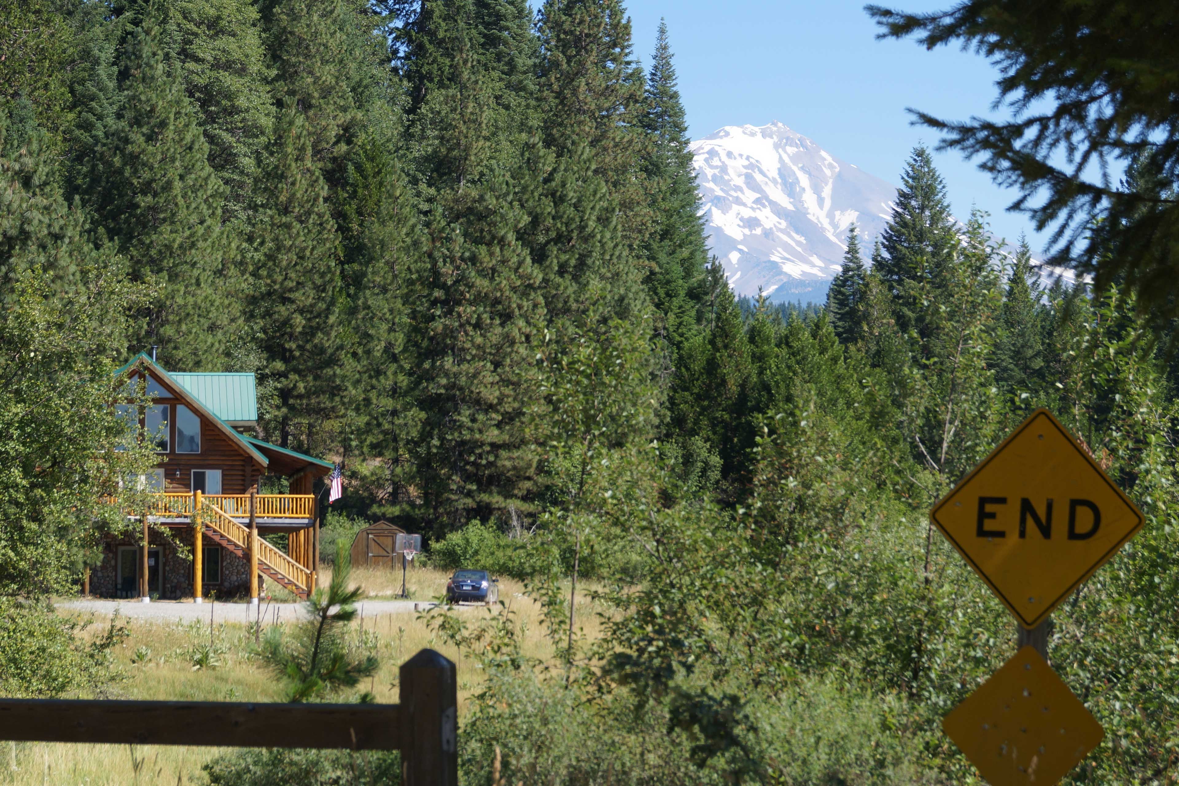 Log Home on 40 Private Acres By Mt Shasta Ski Park