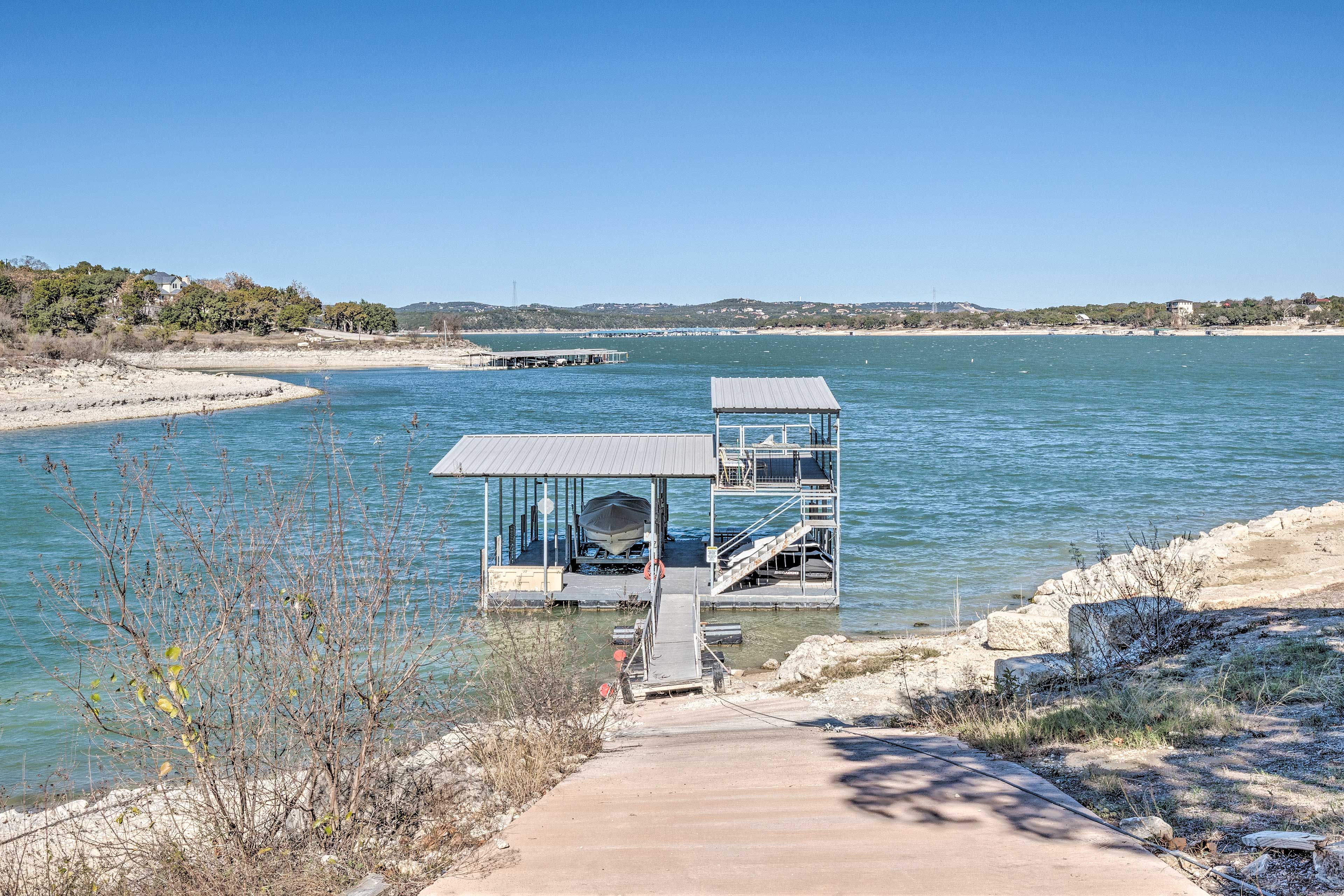 Property Image 1 - Lake Travis Home w/ Deck: Steps to 2-Story Dock!