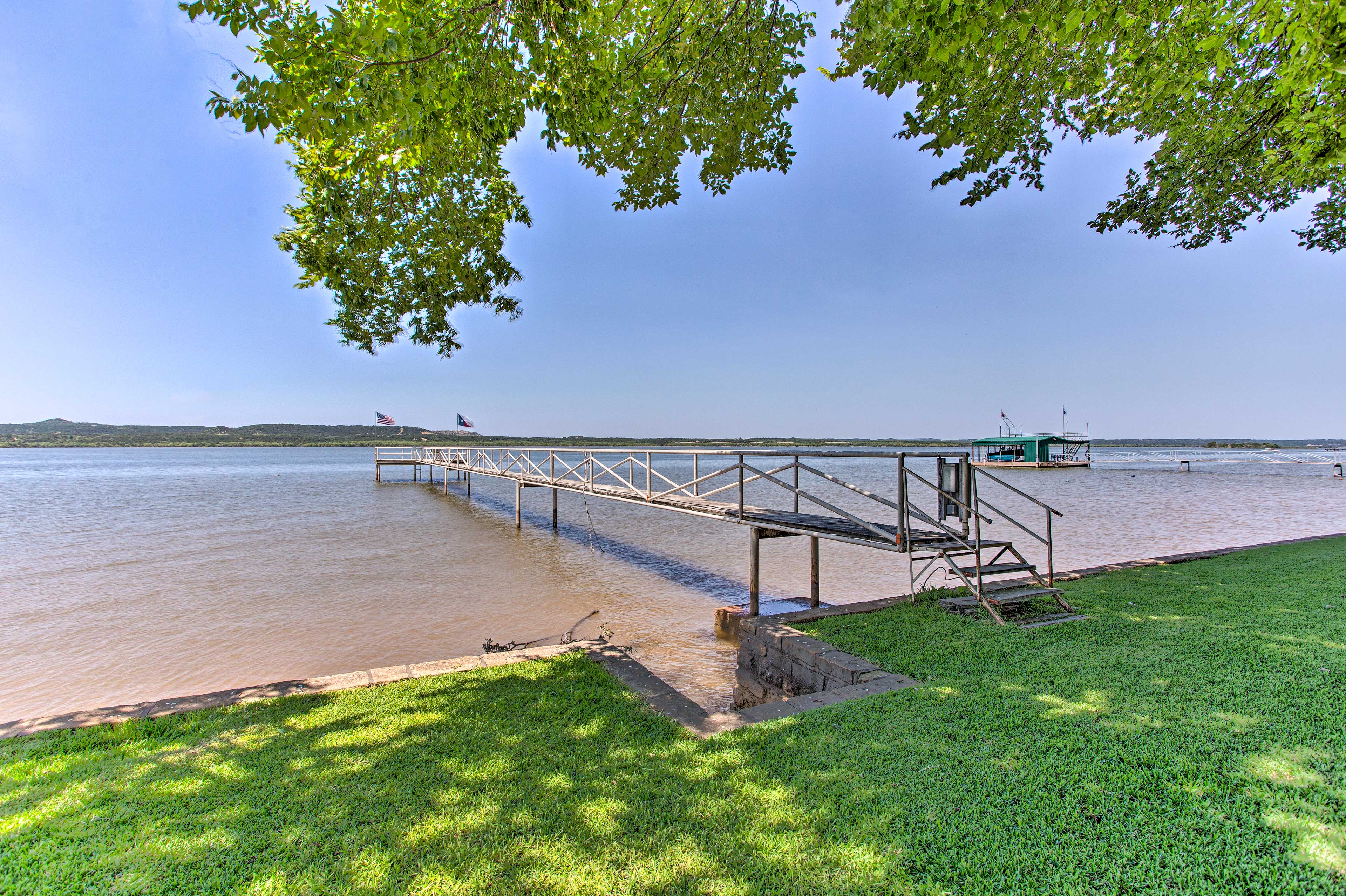 Property Image 2 - Lakefront Retreat w/ Dock, Bar Hut & Fireplace!