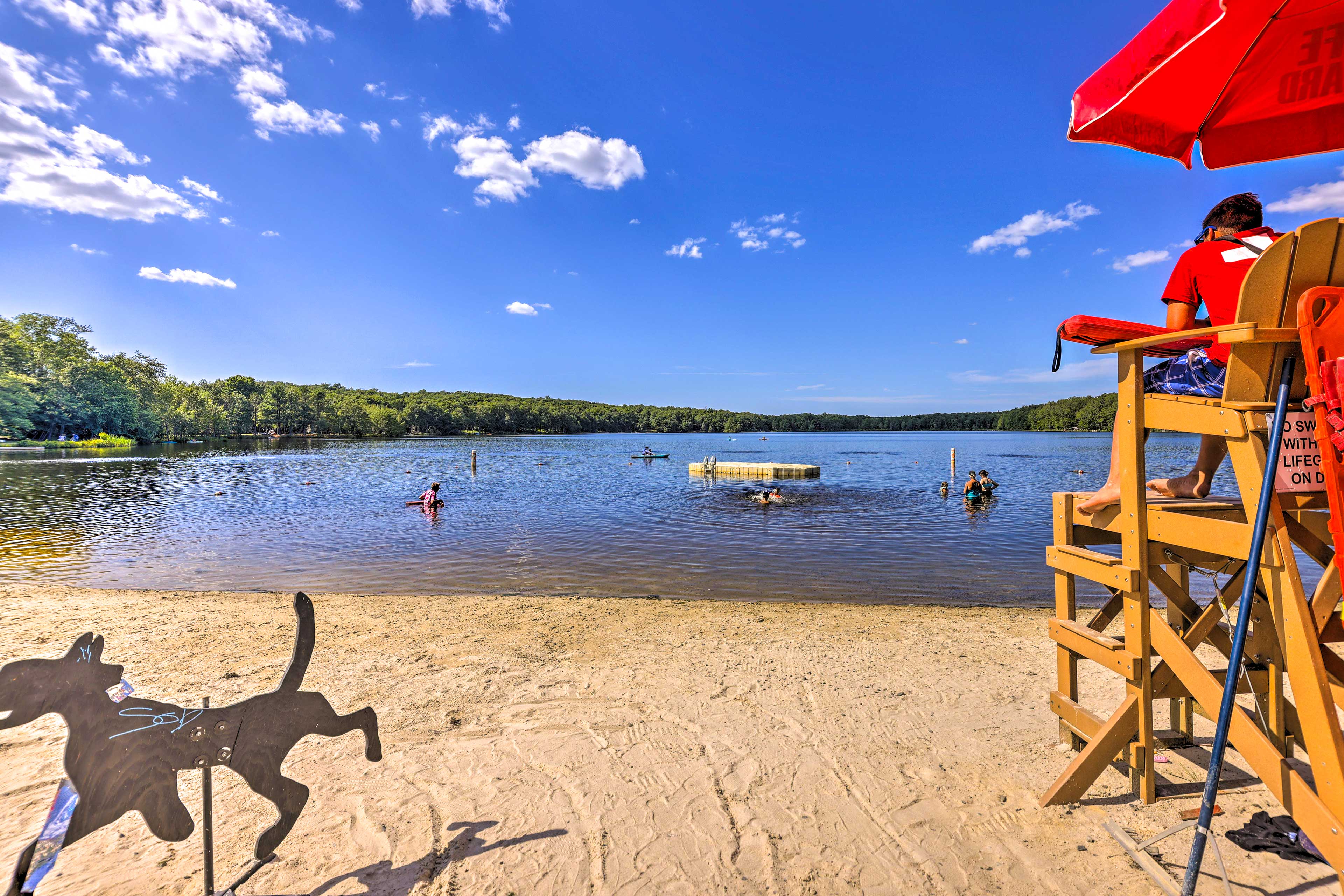 Property Image 2 - Big Bass Lake Home in Gouldsboro: Wraparound Deck