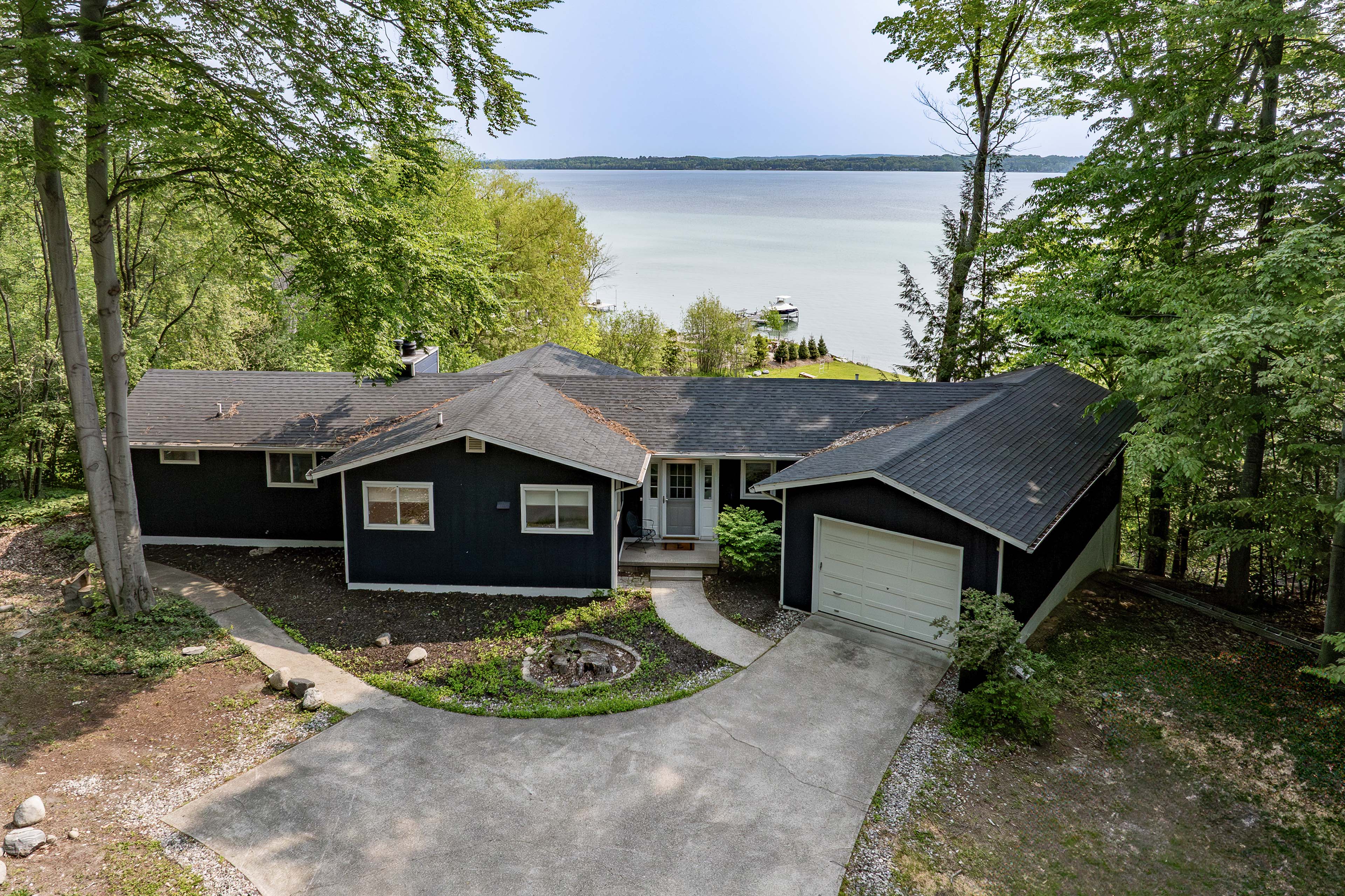 Waterfront Deck + Dock: Torch Lake Home!
