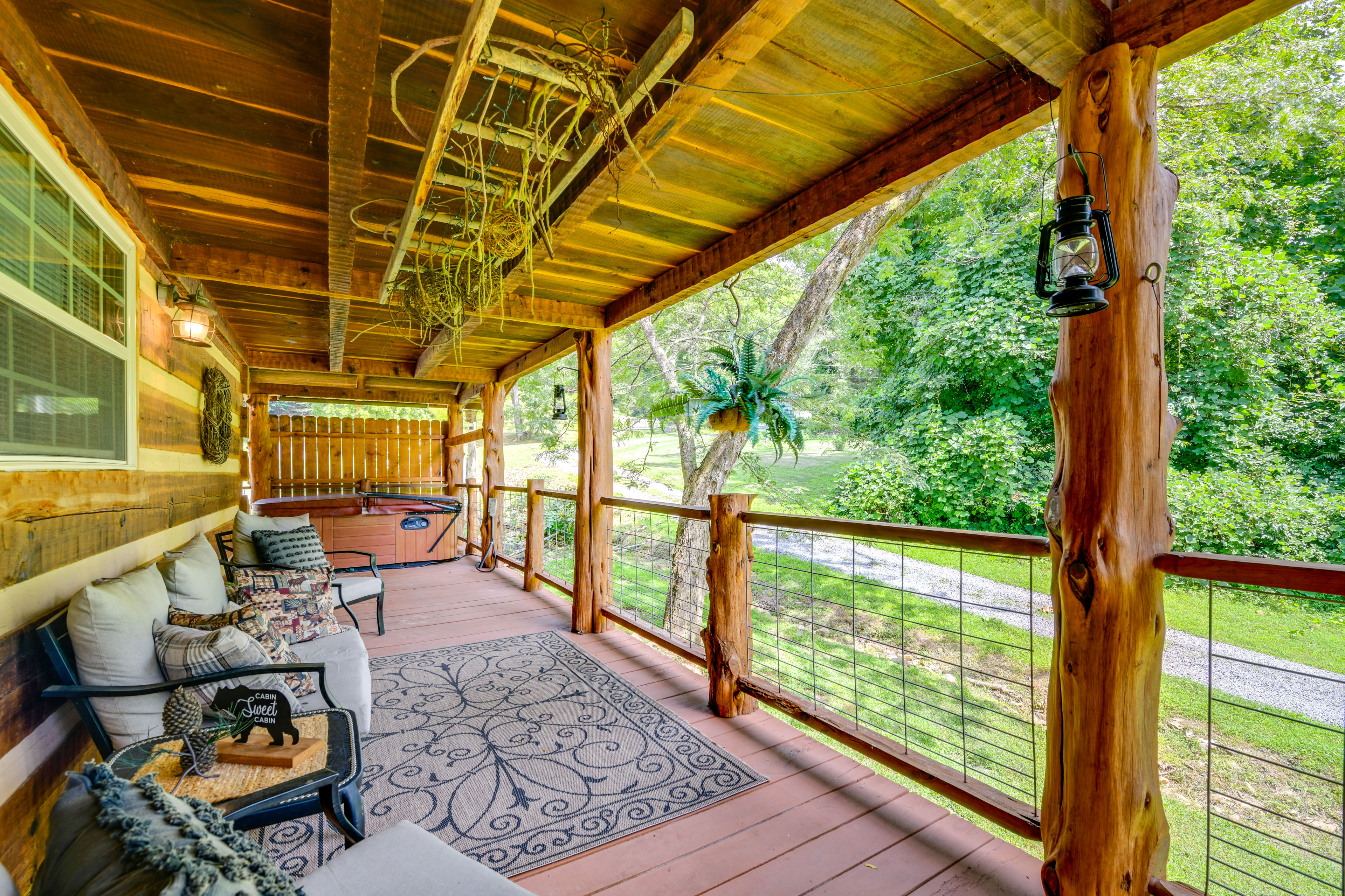Property Image 2 - Stunning Creekside Cosby Cabin w/ Deck + Fire Pit!