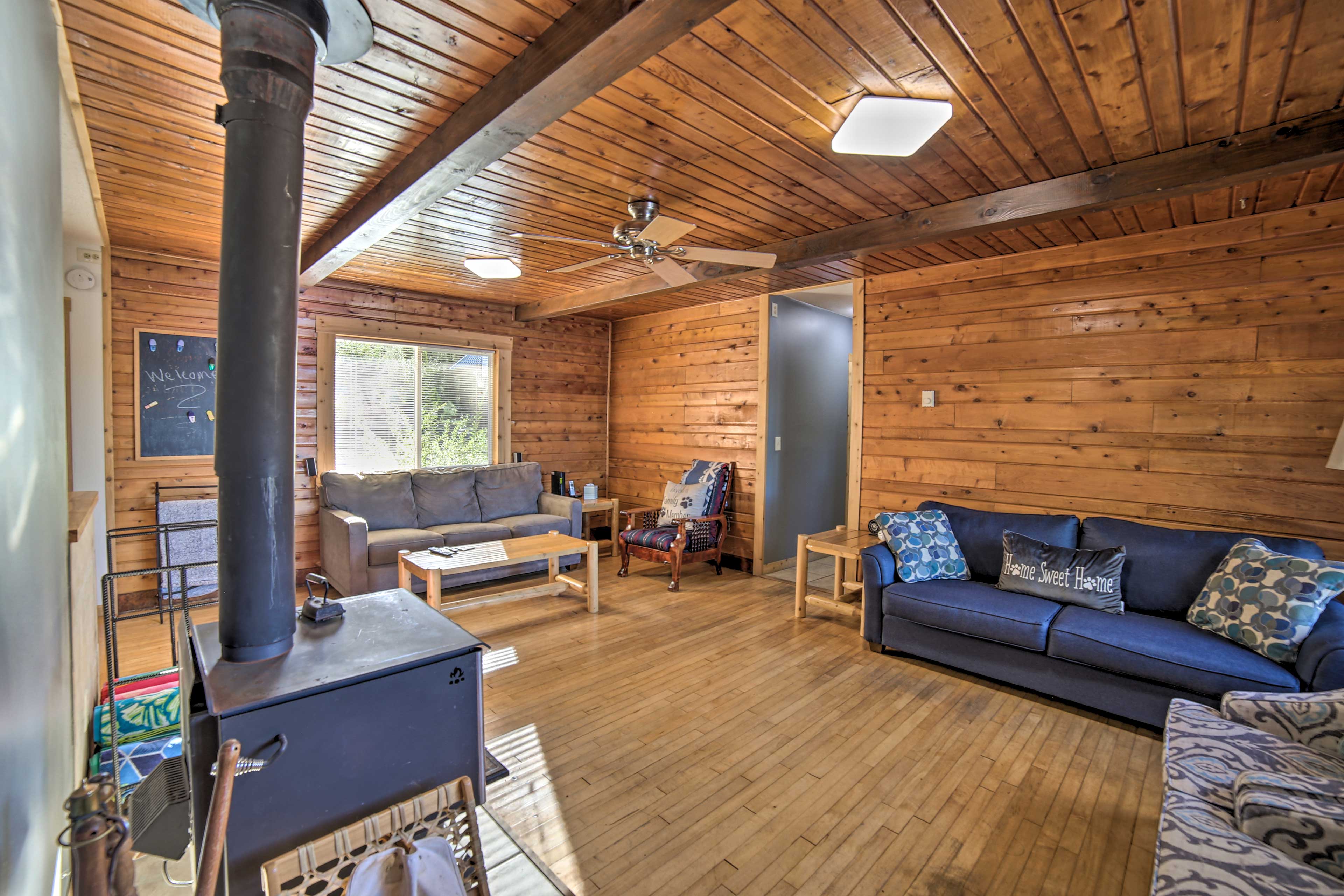 Cabin on Powell Lake w/ On-Site Snowmobile Trails!