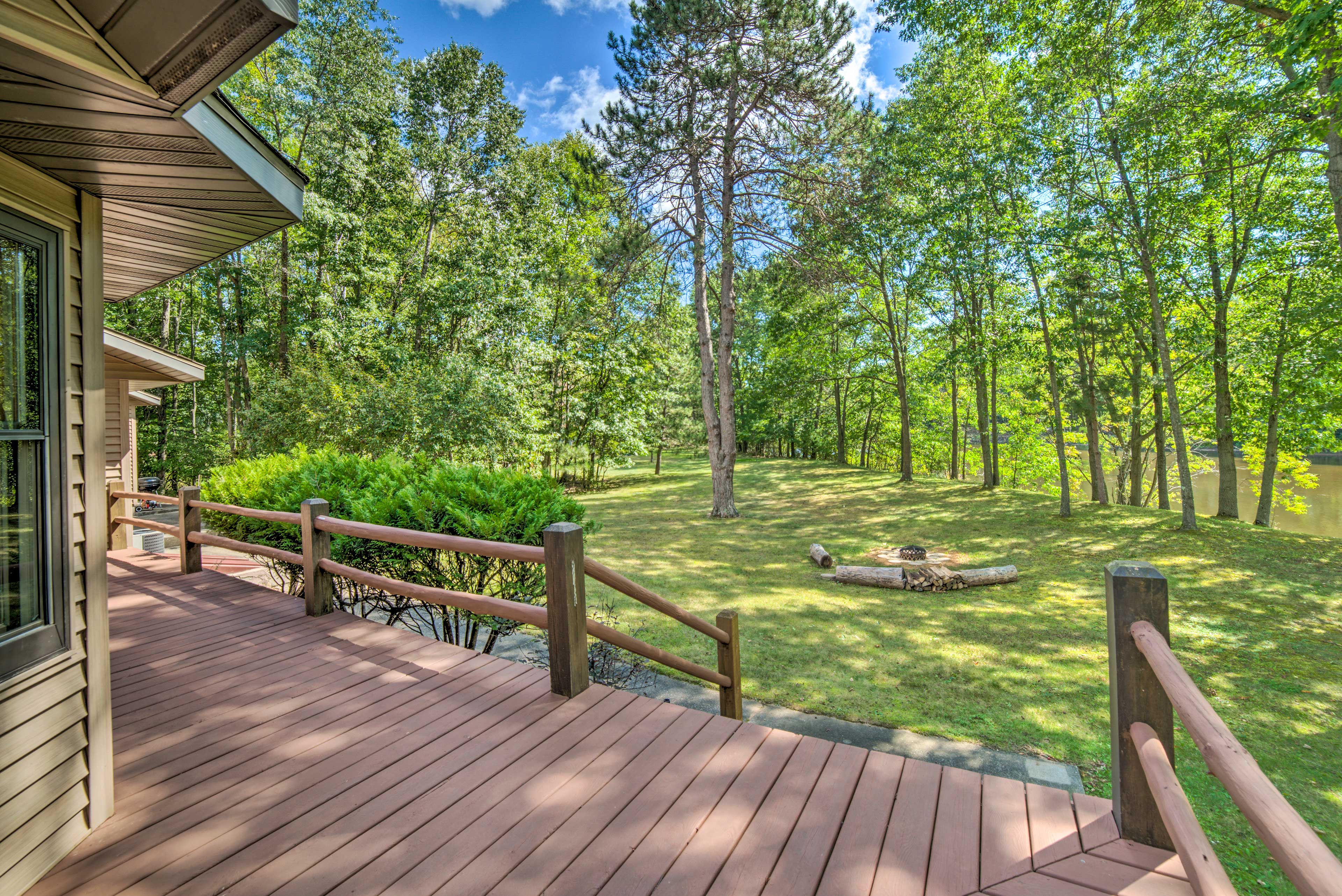 Property Image 2 - Riverfront Oconto Cabin w/ Fire Pit & Yard!