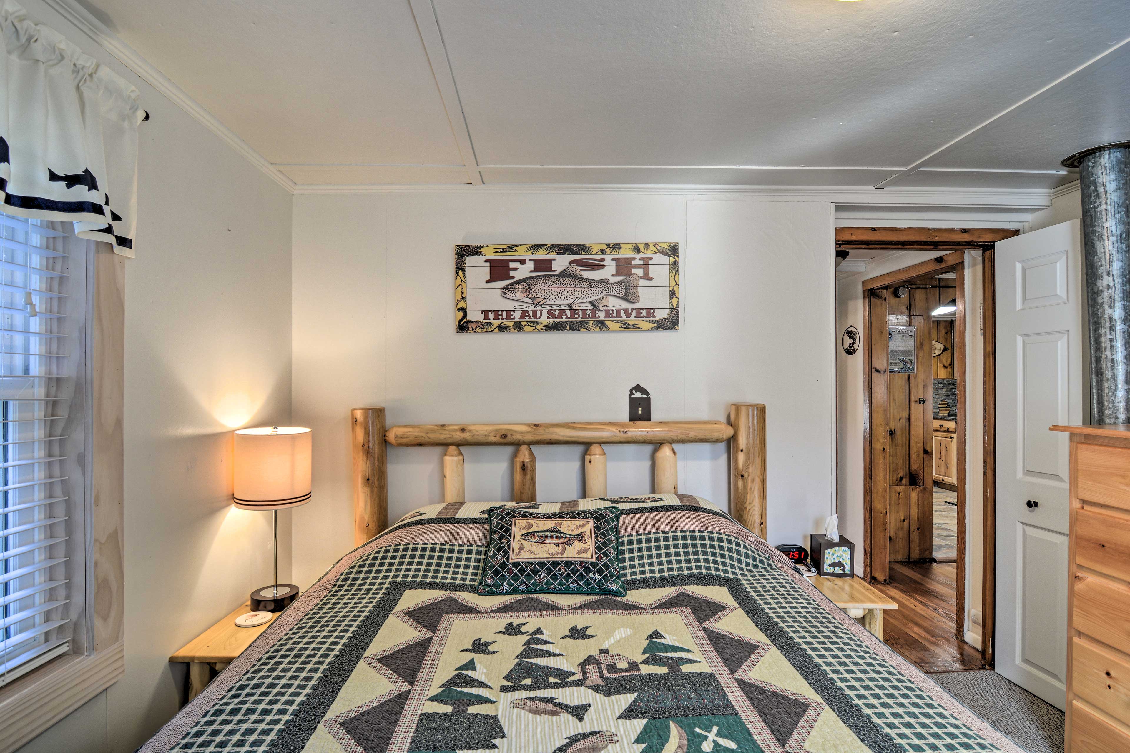 Riverfront Grayling Retreat w/ Fire Pit & Dock!