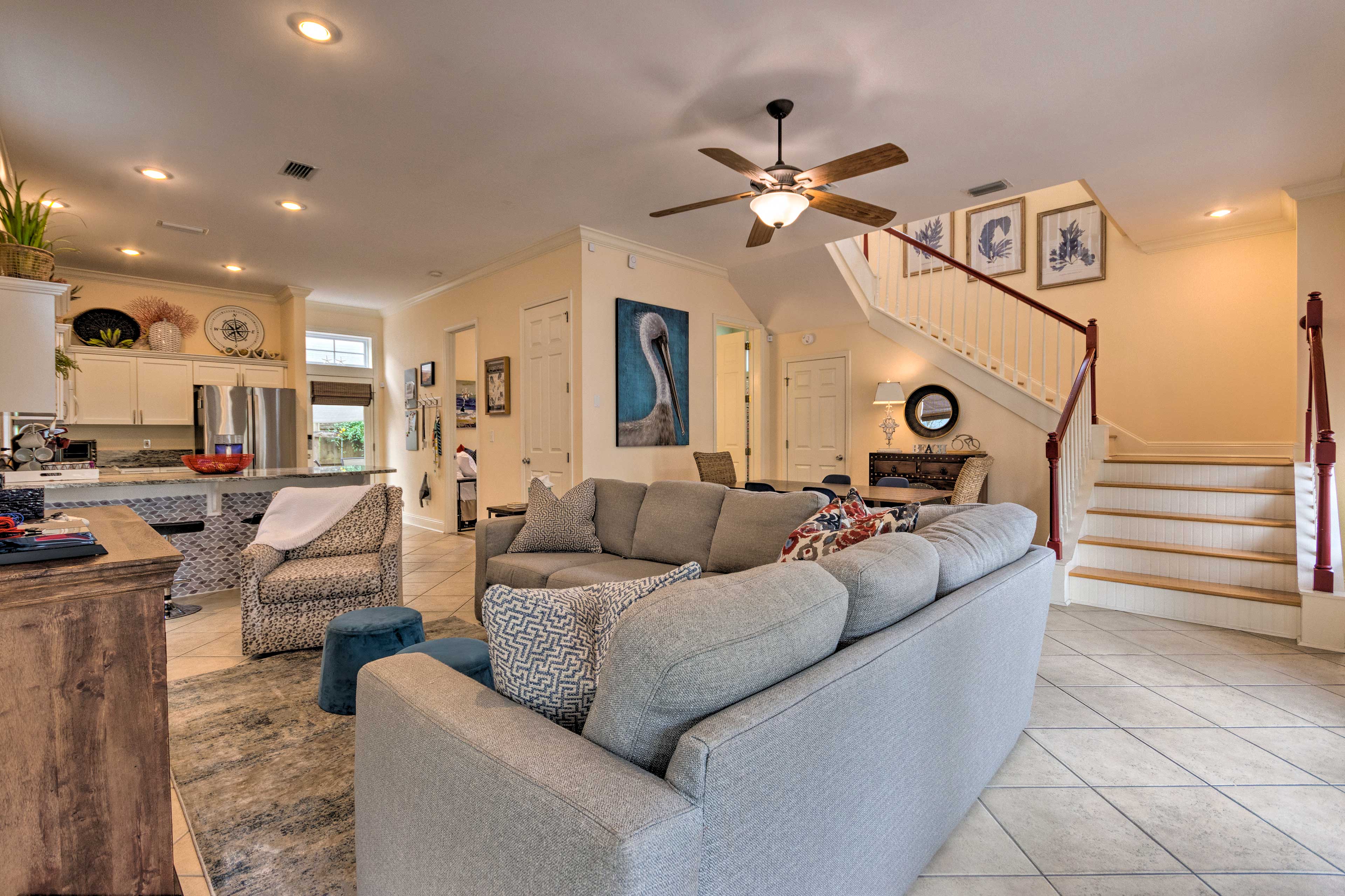 Upscale Getaway w/ Pool & Golf Cart 1Mi to Beaches Home Rental in