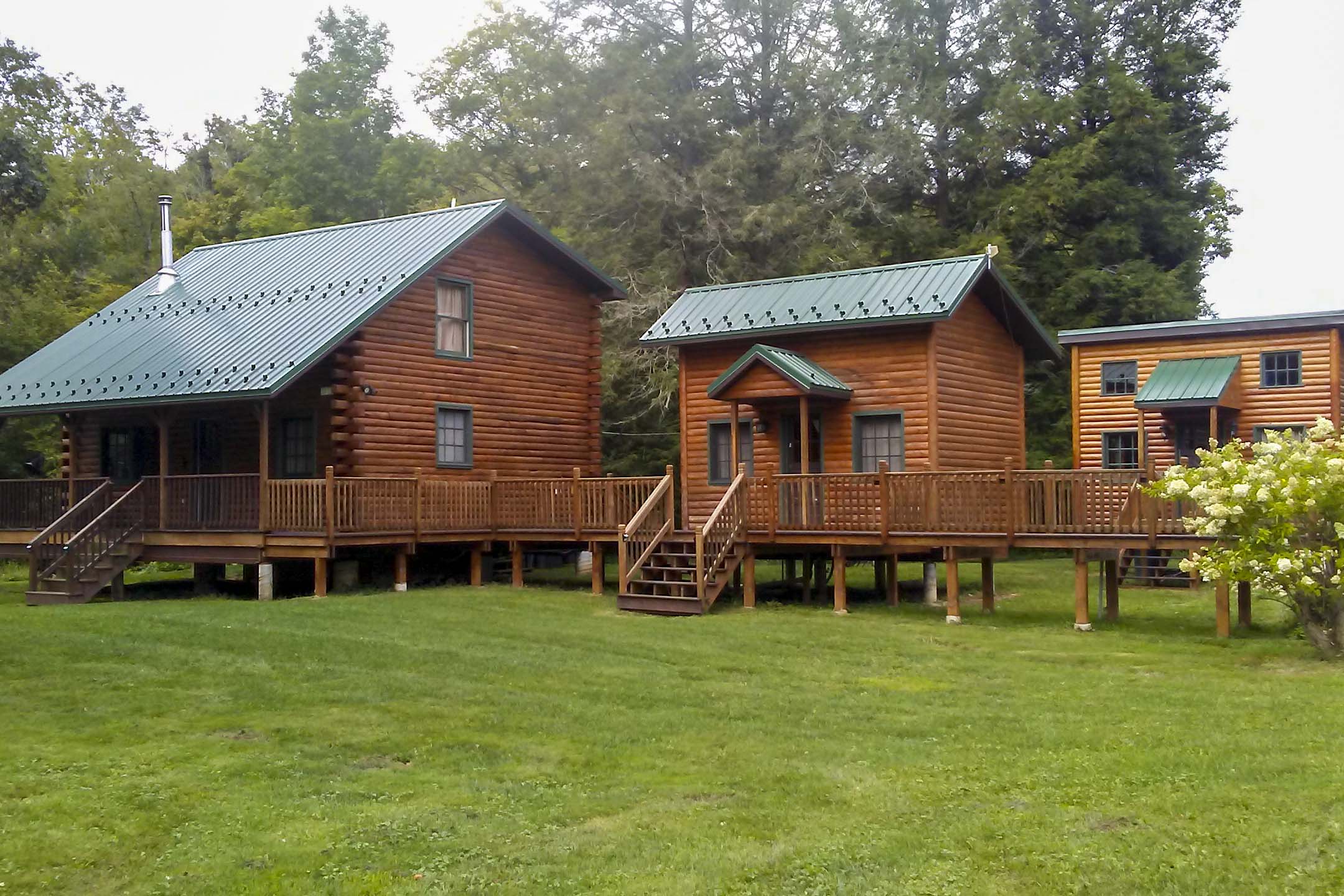 Property Image 1 - Scenic Log Cabin with Fire Pit & Stocked Creek!