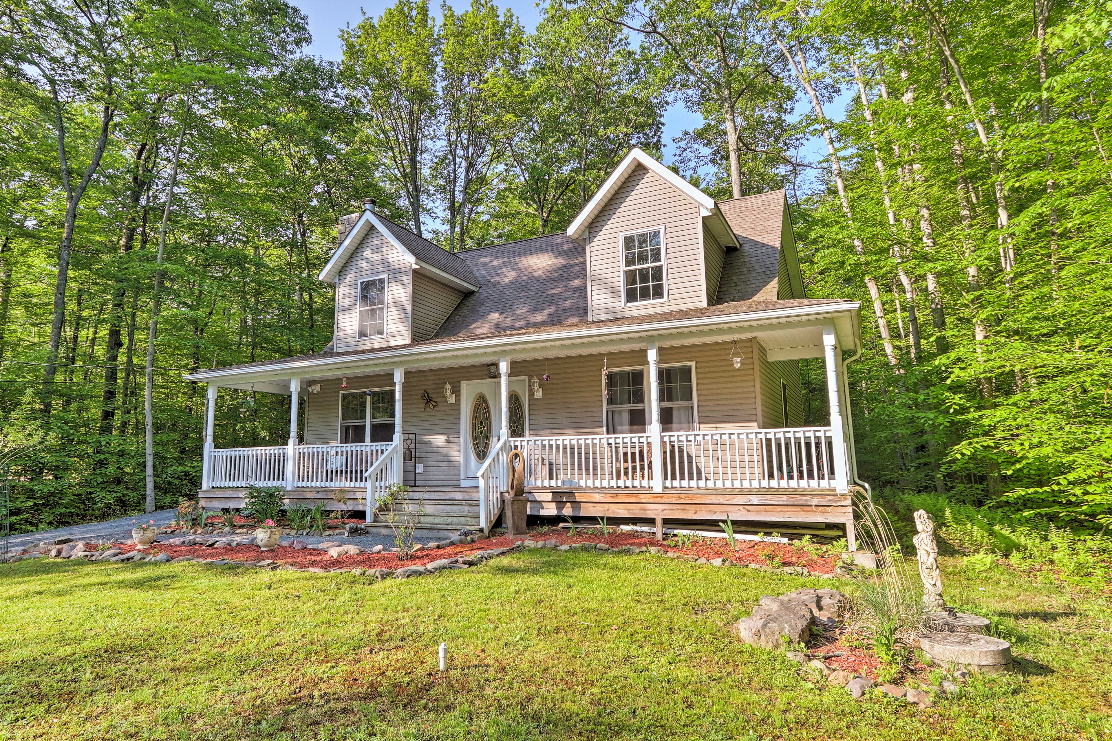 Property Image 2 - Secluded Pocono Lake Home w/ Large Deck & Fire Pit