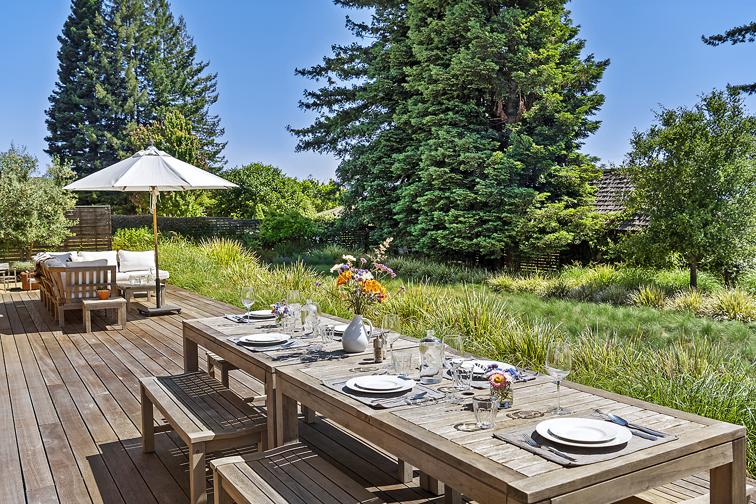 Lovely setting for an outdoor meal