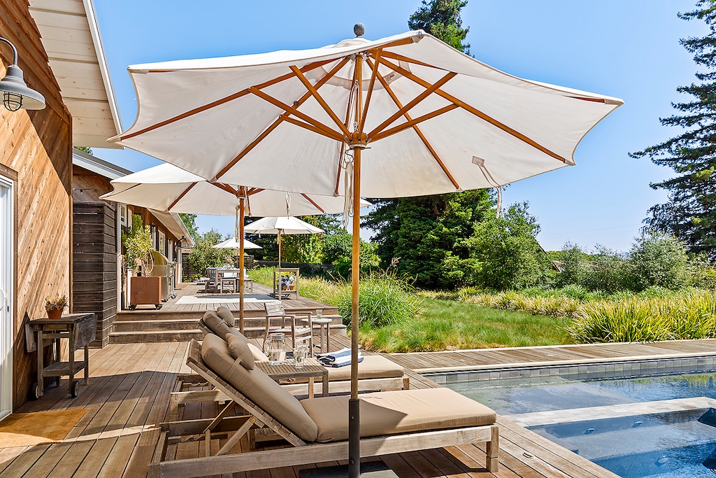 Wine Country Relaxation at the hot tub and pool.