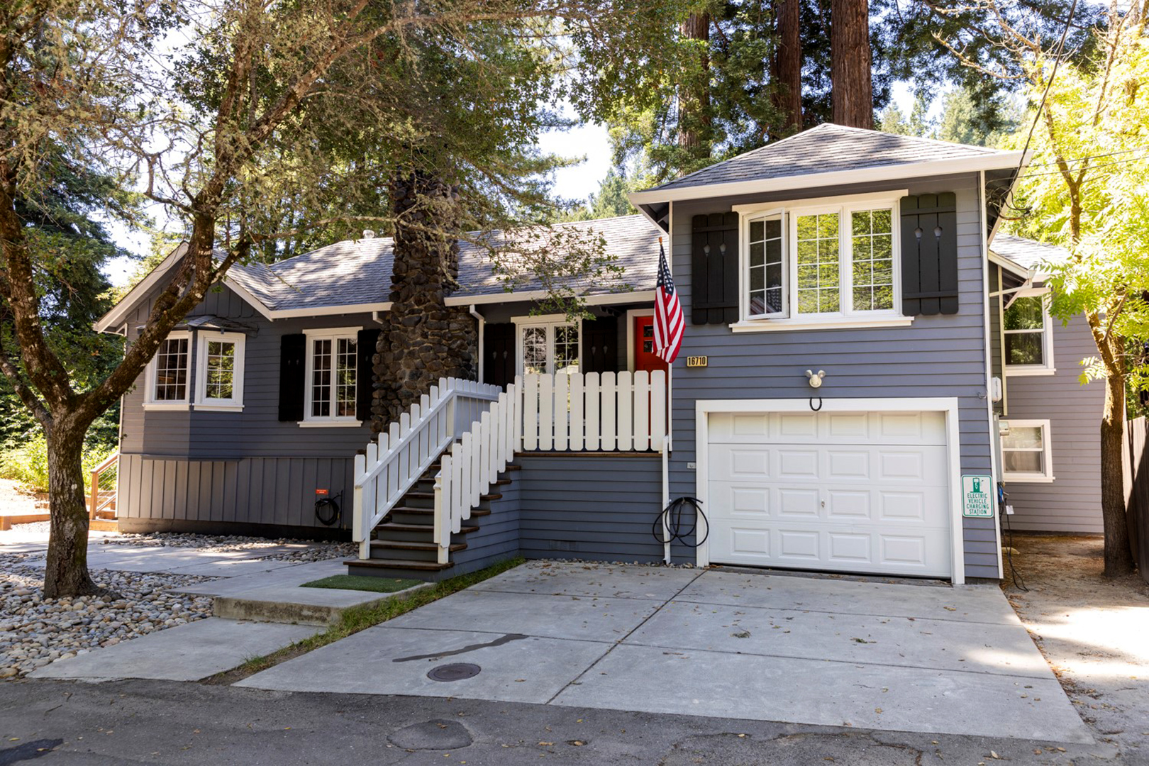 Ample parking for 3 cars and an EV charger available upon request.