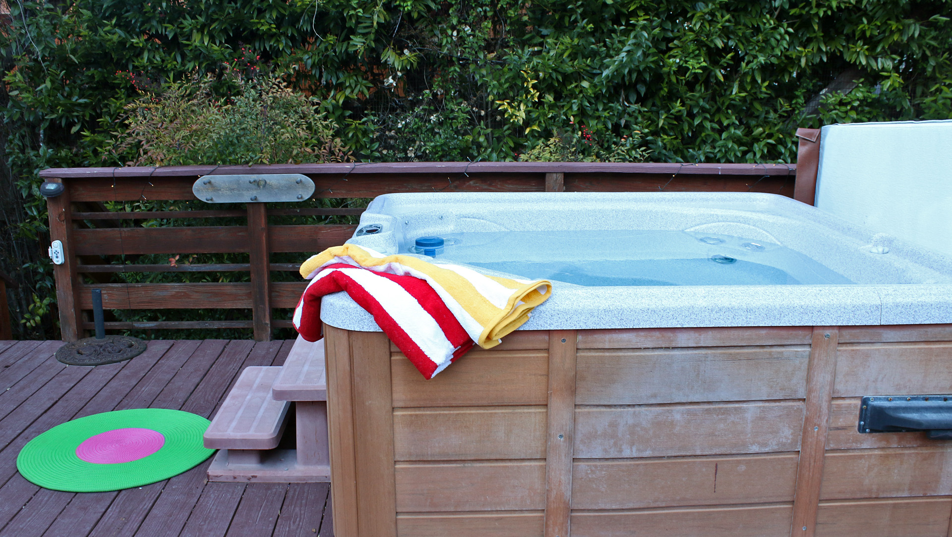 Hot tub heated year round!