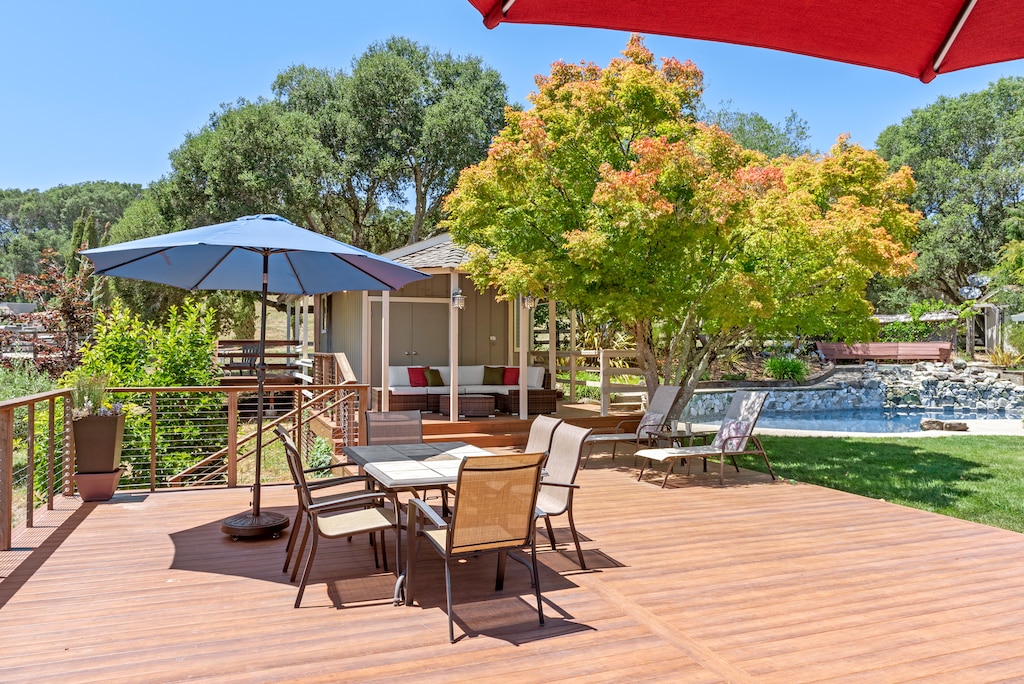 Dine al fresco for any meal.