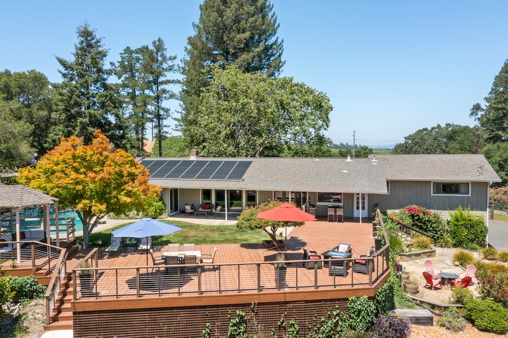 There's solar and an EV car charger.