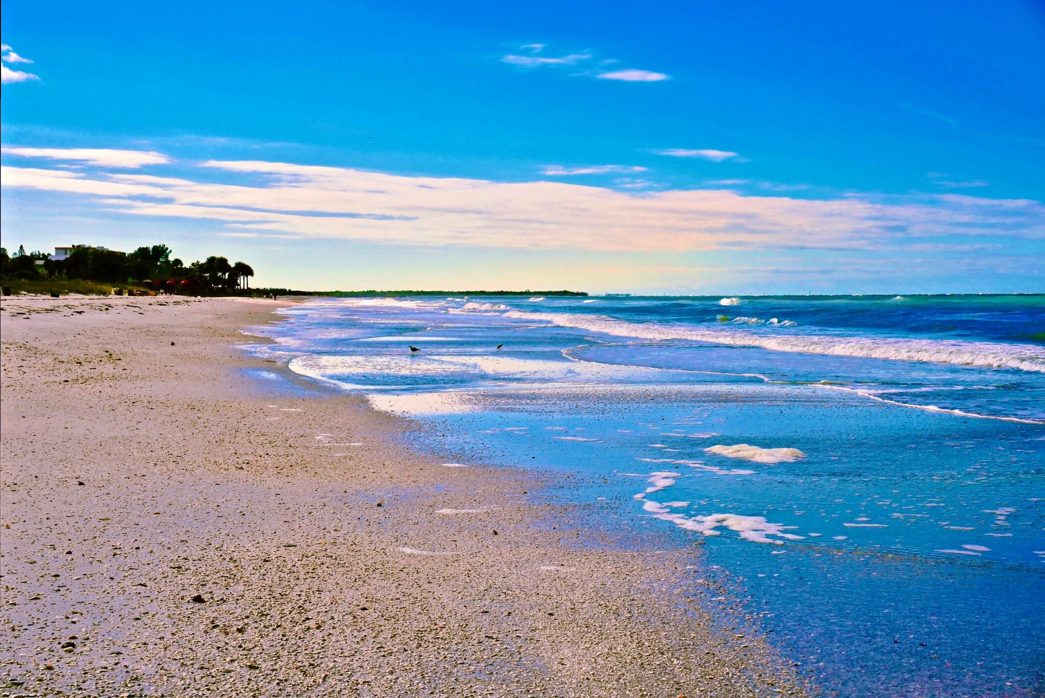 At the Beach a few steps away from this cozy apartment, looking South to Point Pass-A-Grille