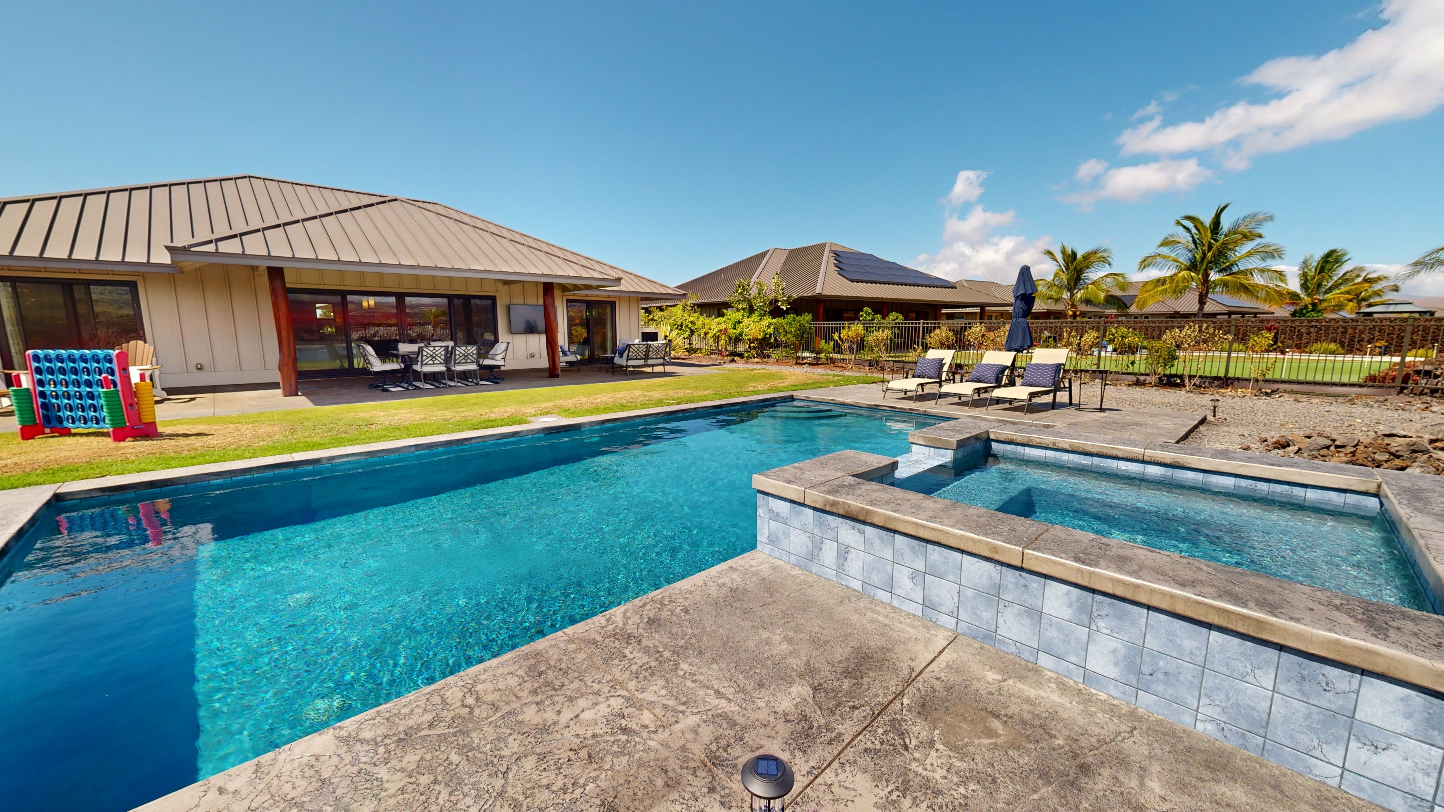 Soak up the sun by the private pool