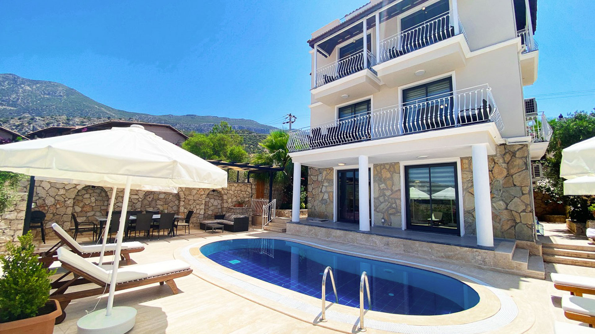Property Image 2 - Oceanfront Kalkan villa with pool and private swimming deck