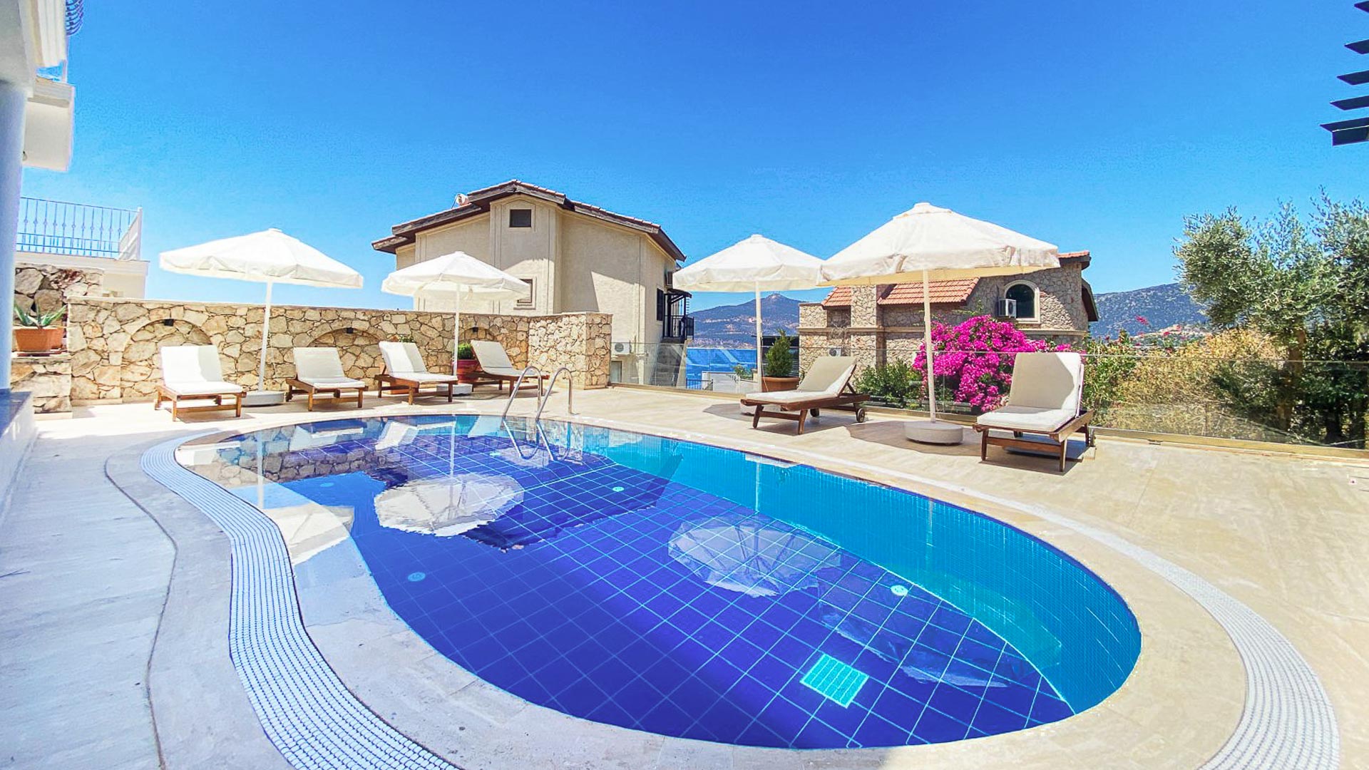 Property Image 1 - Oceanfront Kalkan villa with pool and private swimming deck
