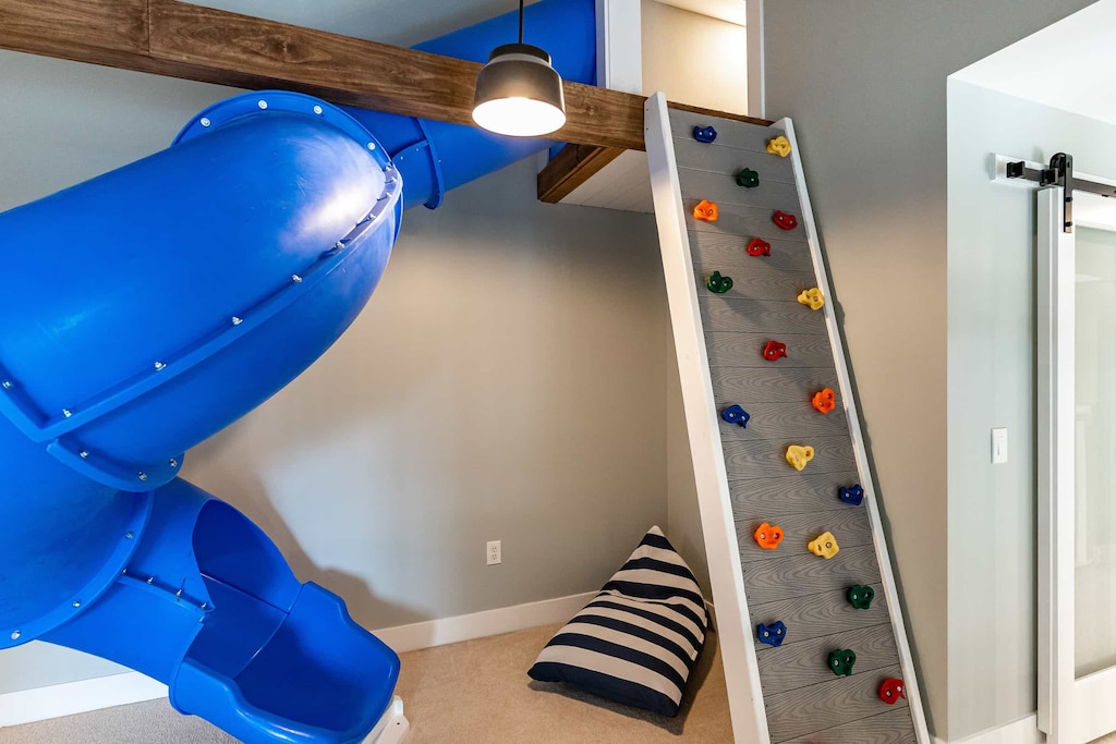 Rock Wall and Slide for the Kids