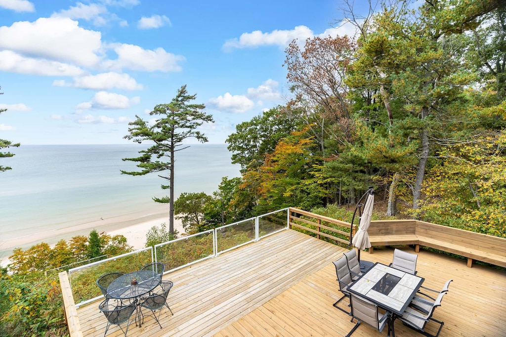 Back Patio Overlooking Lake Michigan