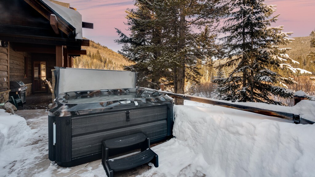 Hot Tub, Main Level Patio - Surrounded by snow