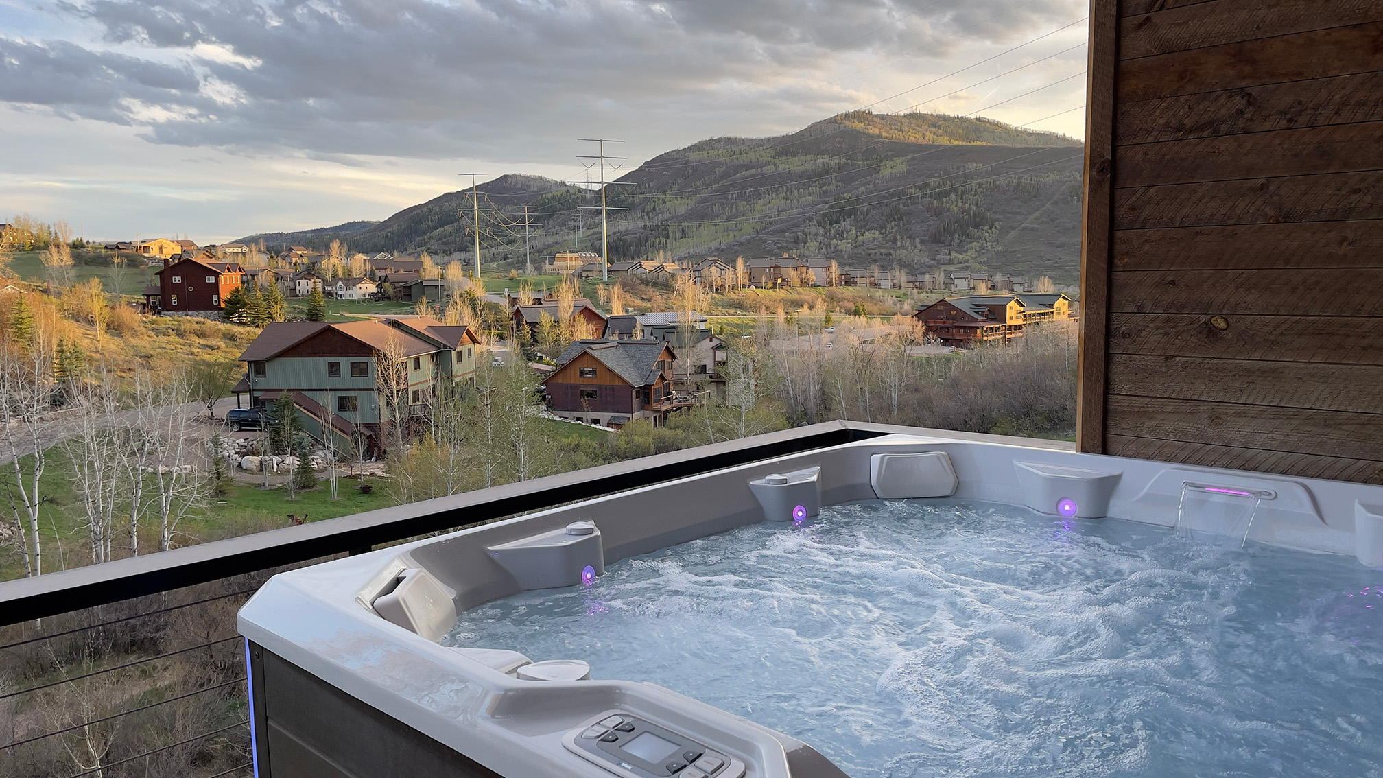 Hot tub view from deck